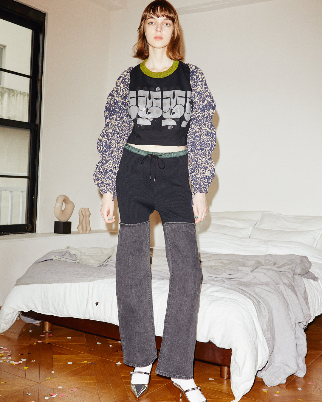 rib docking denim /black