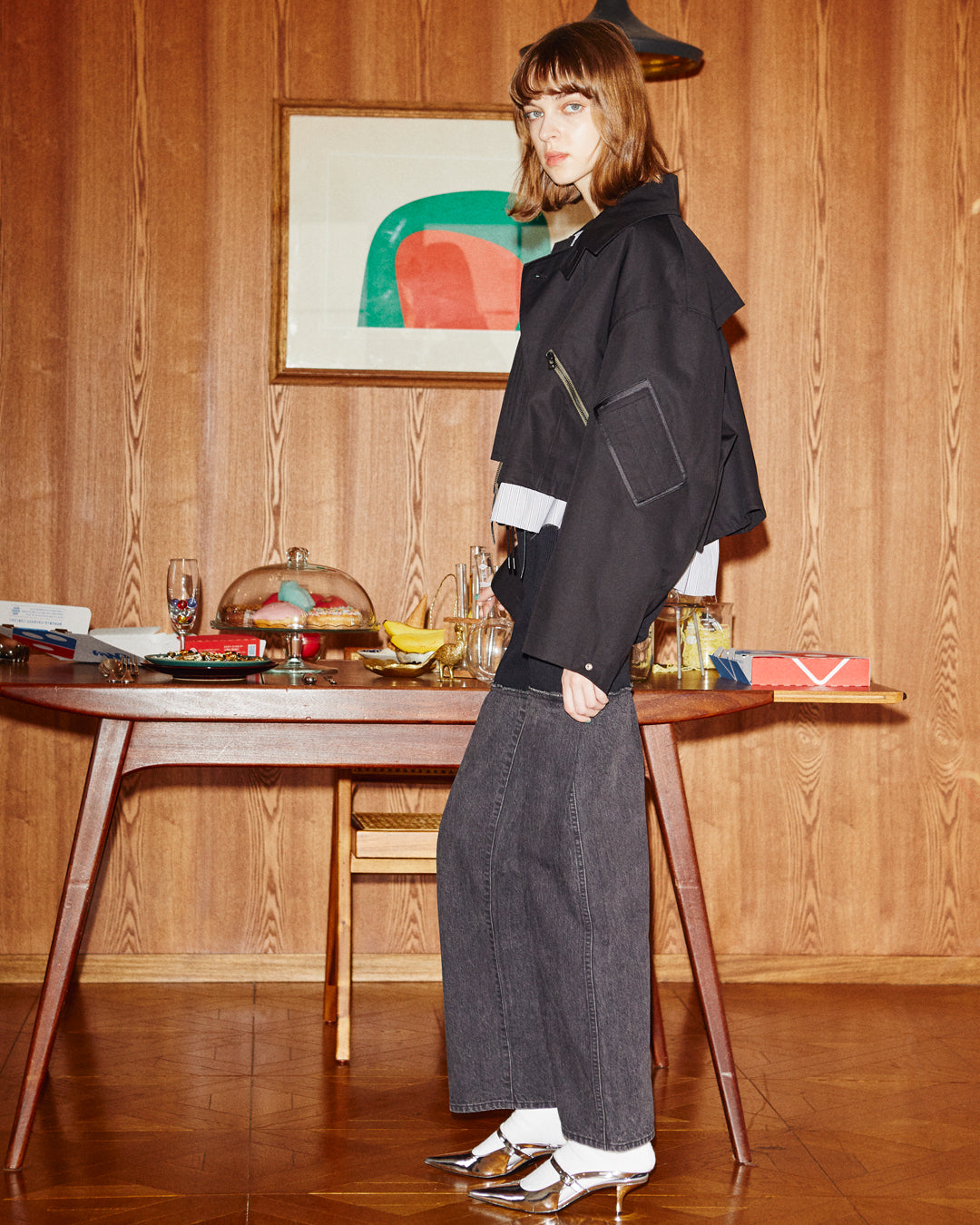 rib docking denim /black