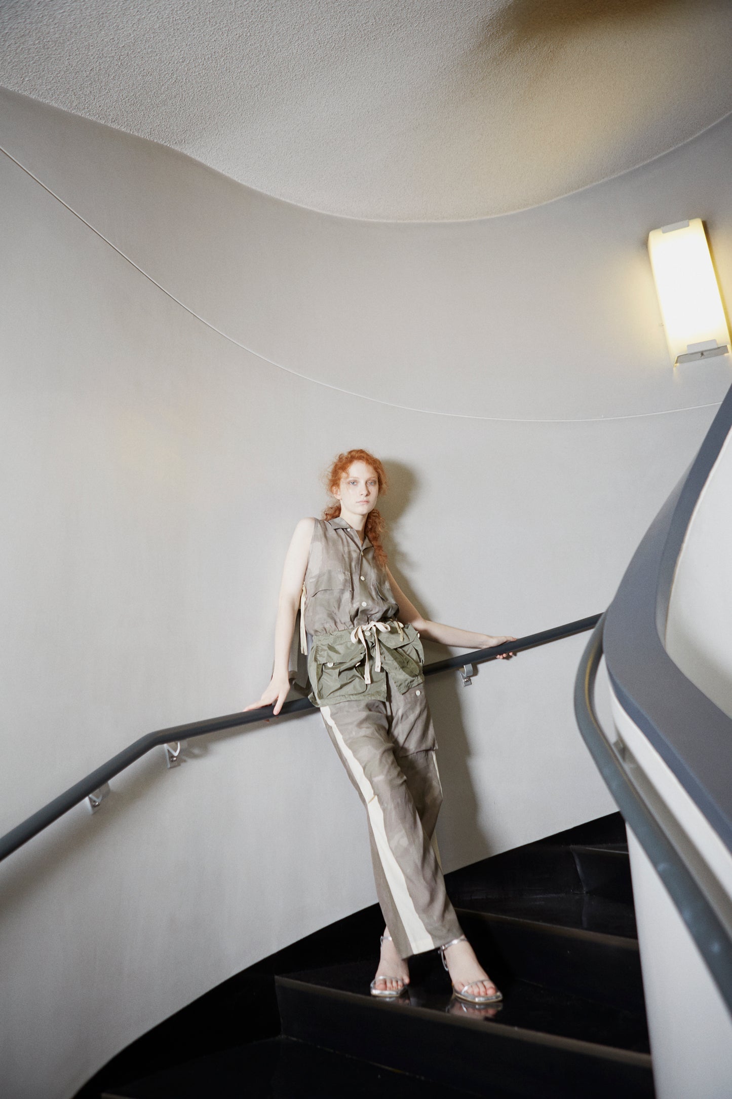aloha fabric jump suits / khaki