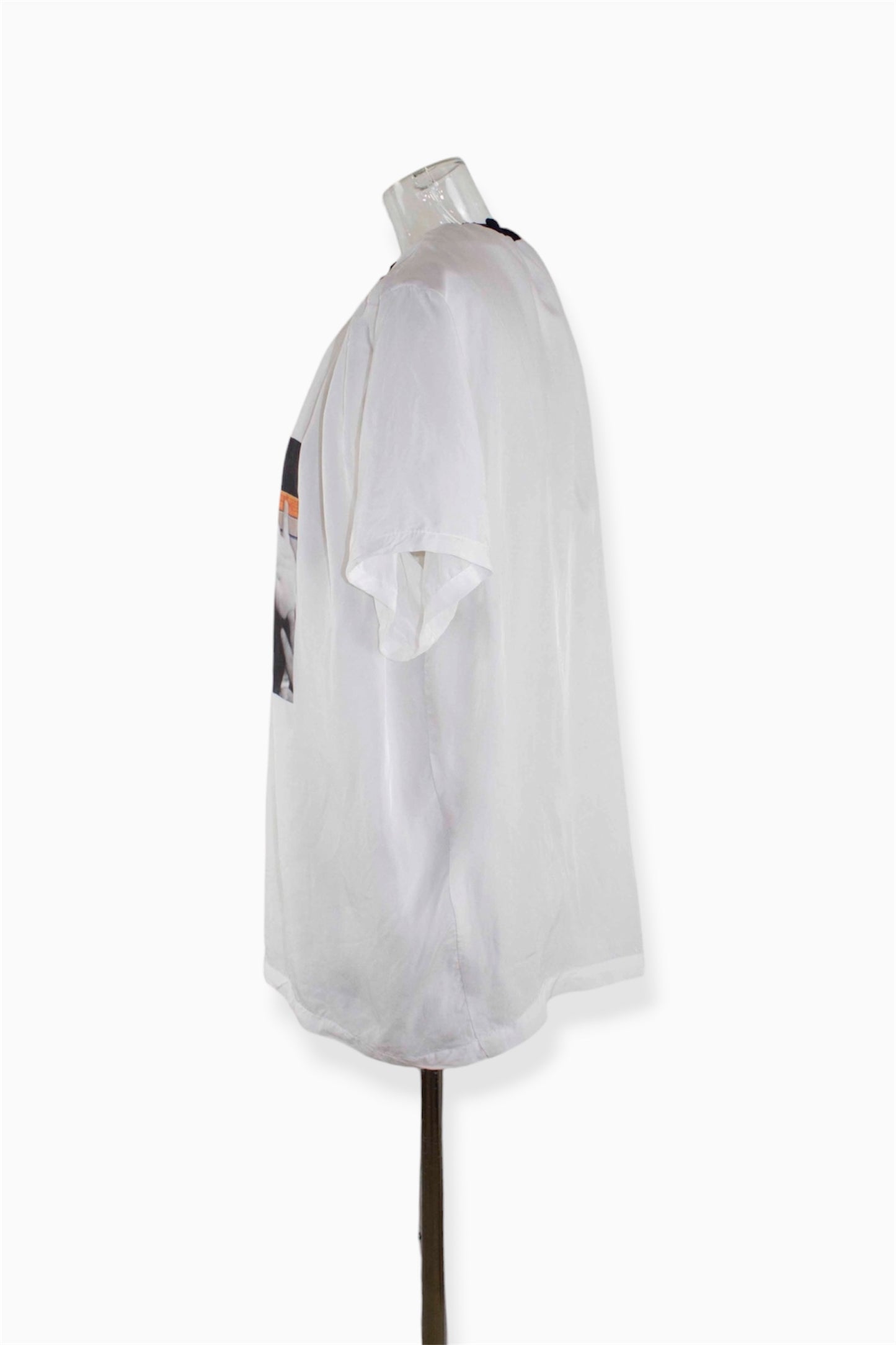 good day print washable cupro tee / white