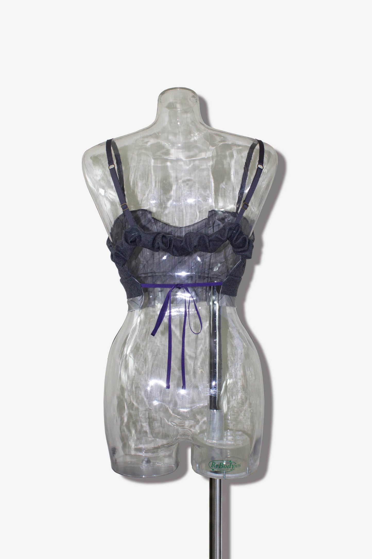 tacked wool bustier / gray