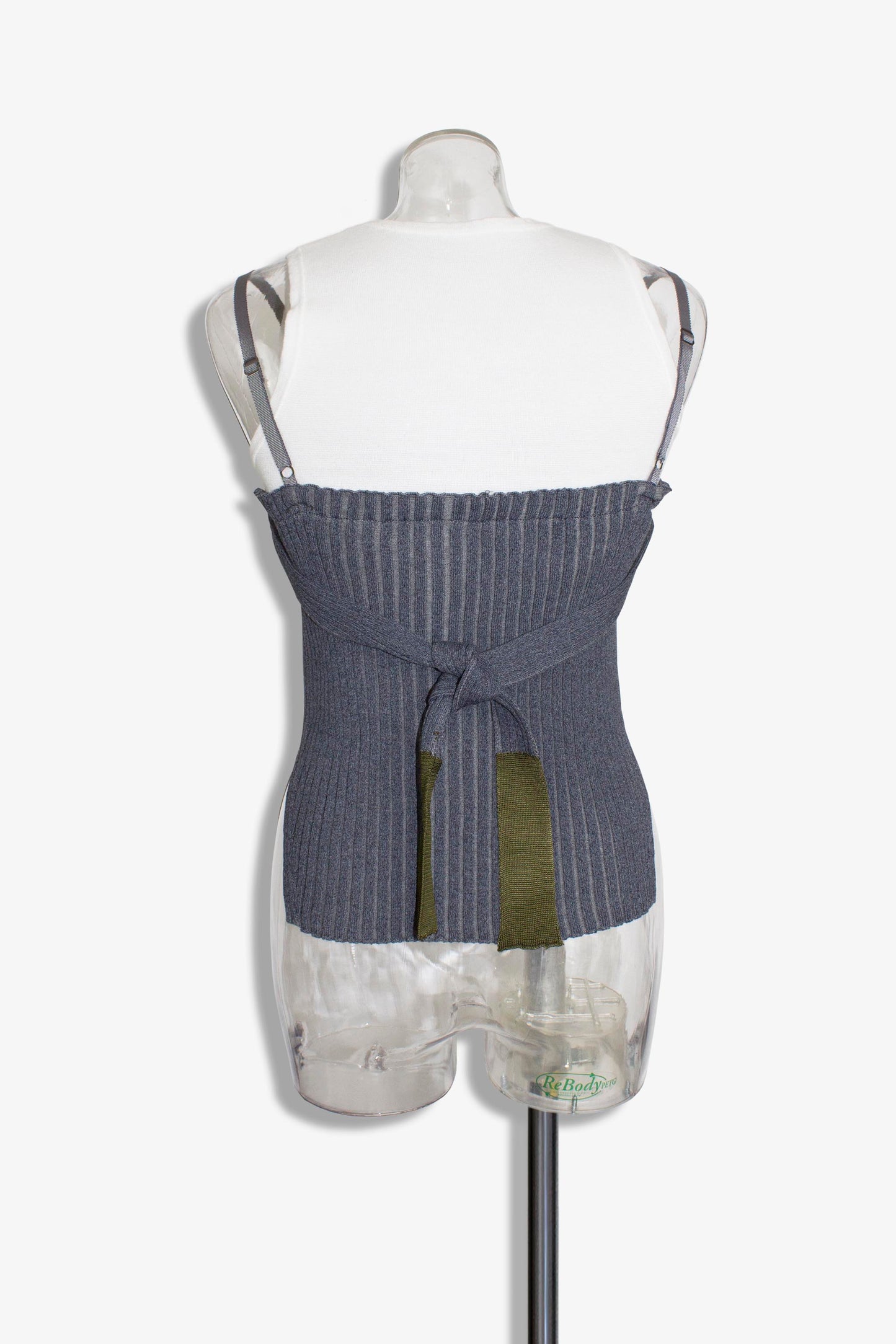 docking rib tank top / gray