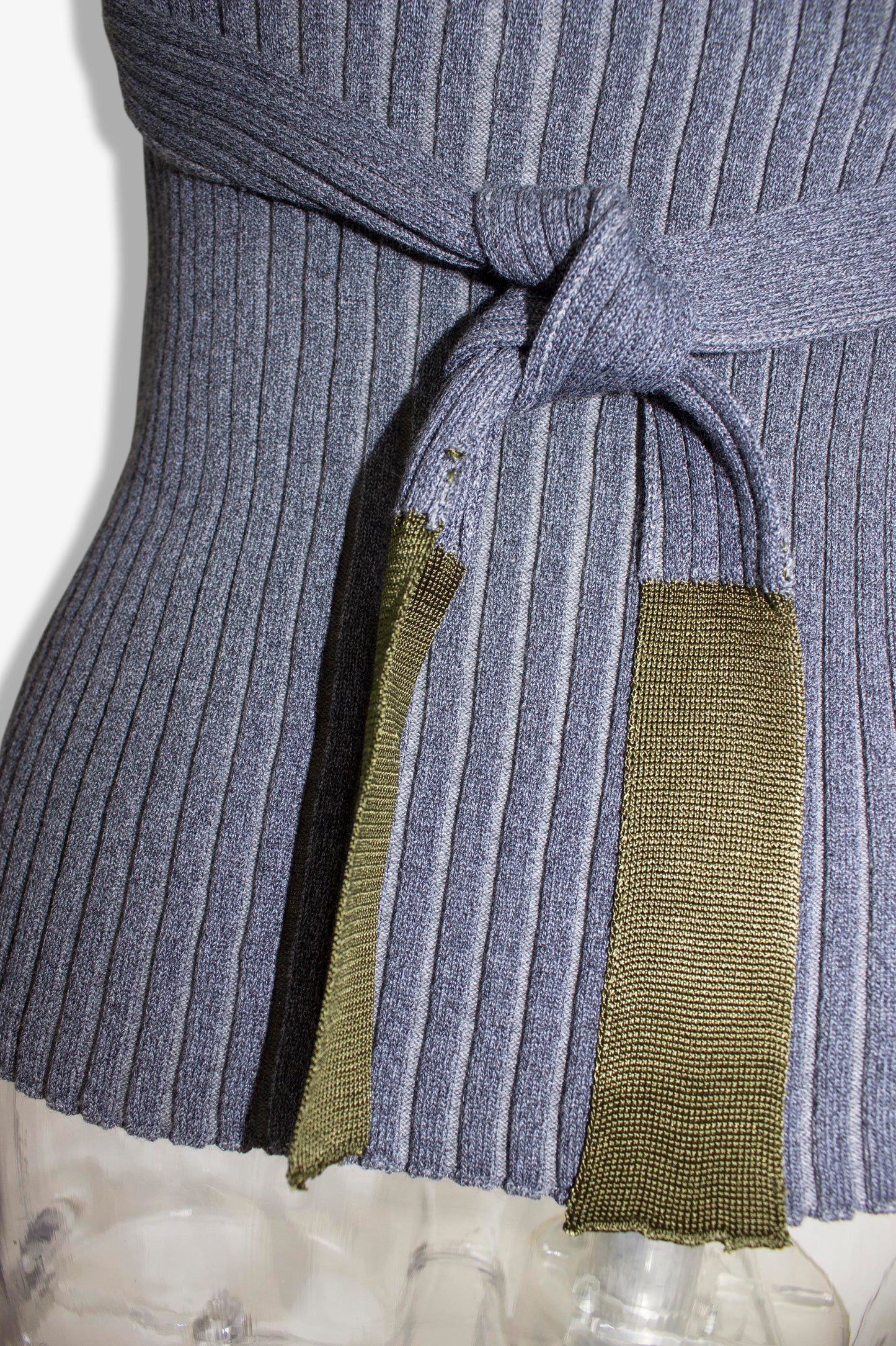 docking rib tank top / gray