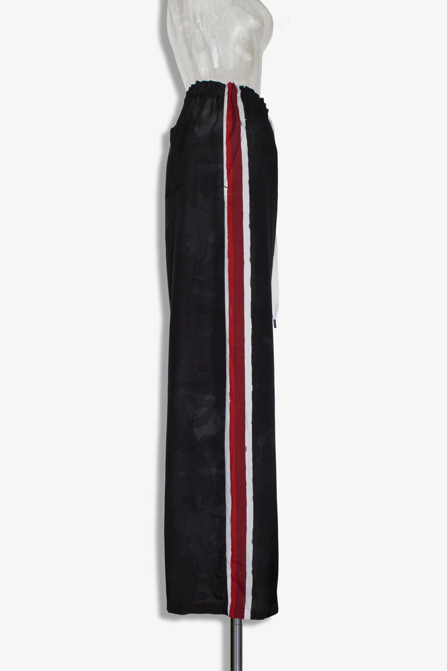 rayon aloha track pants / black