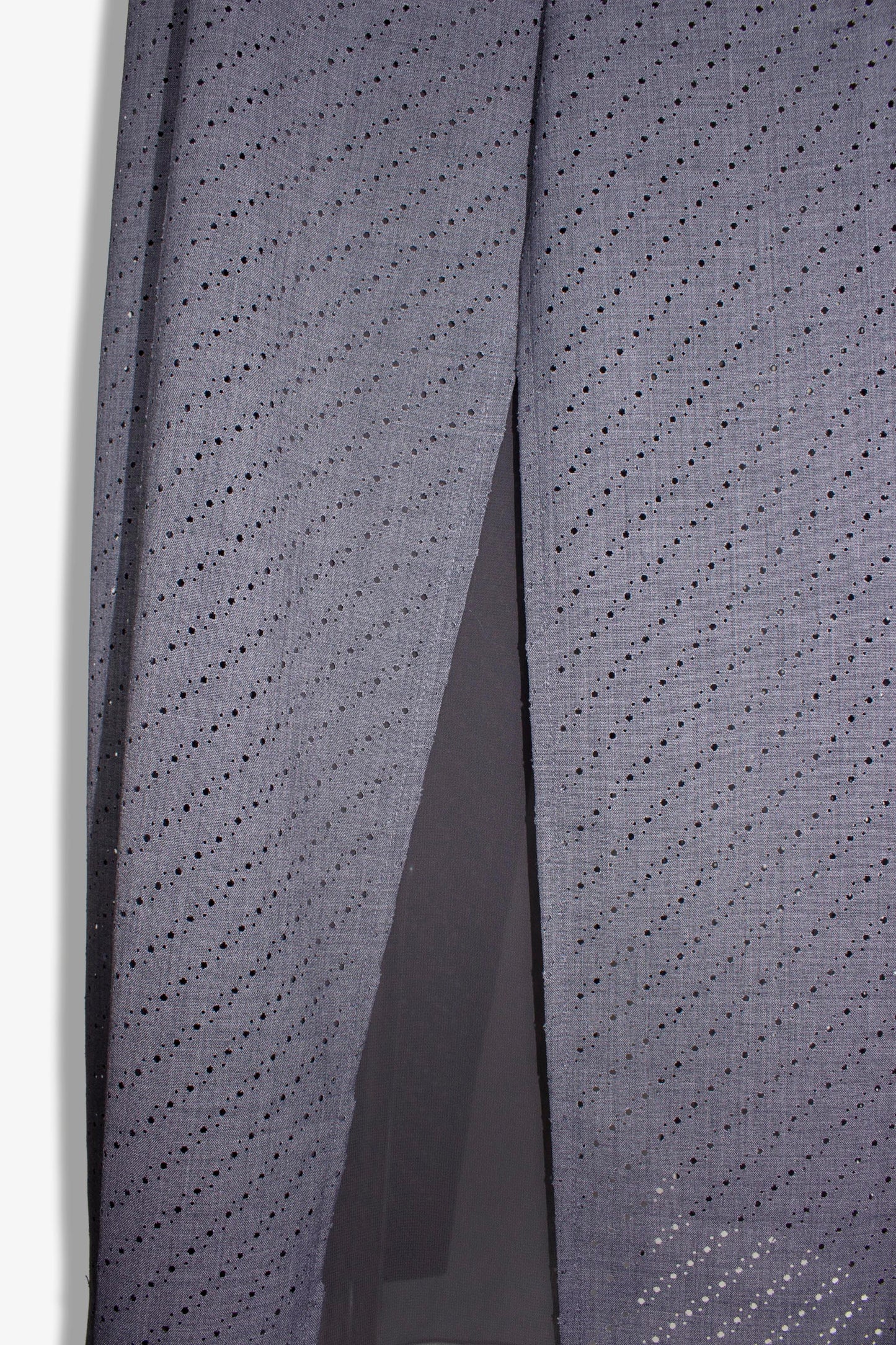 punching mesh slacks skirt /gray