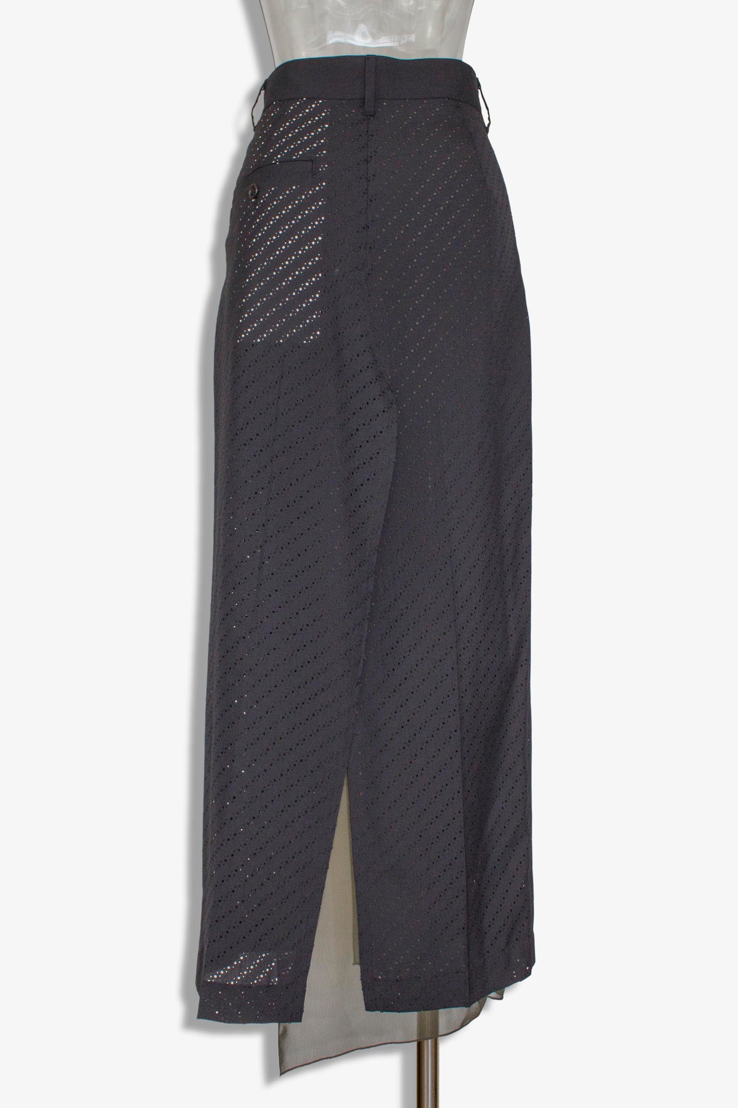 punching mesh slacks skirt /black