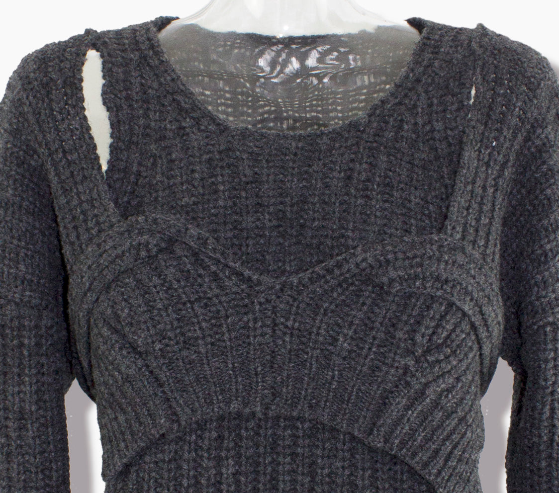bustier knit / gray