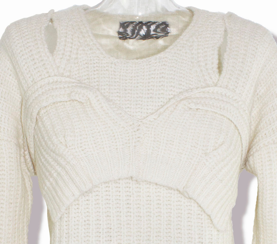 bustier knit / white