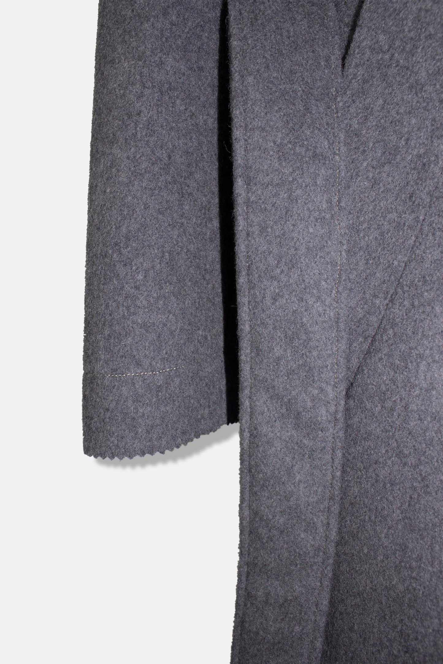 'Emma' wool back slit coat / gray