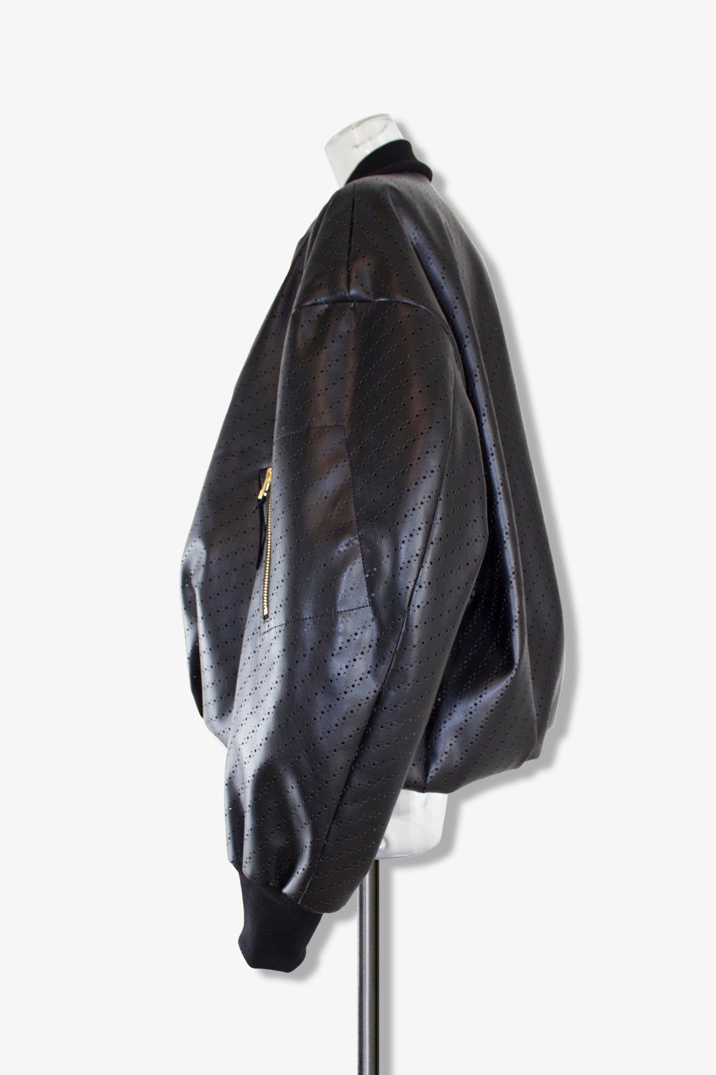 mesh leather baloon MA-1 / black