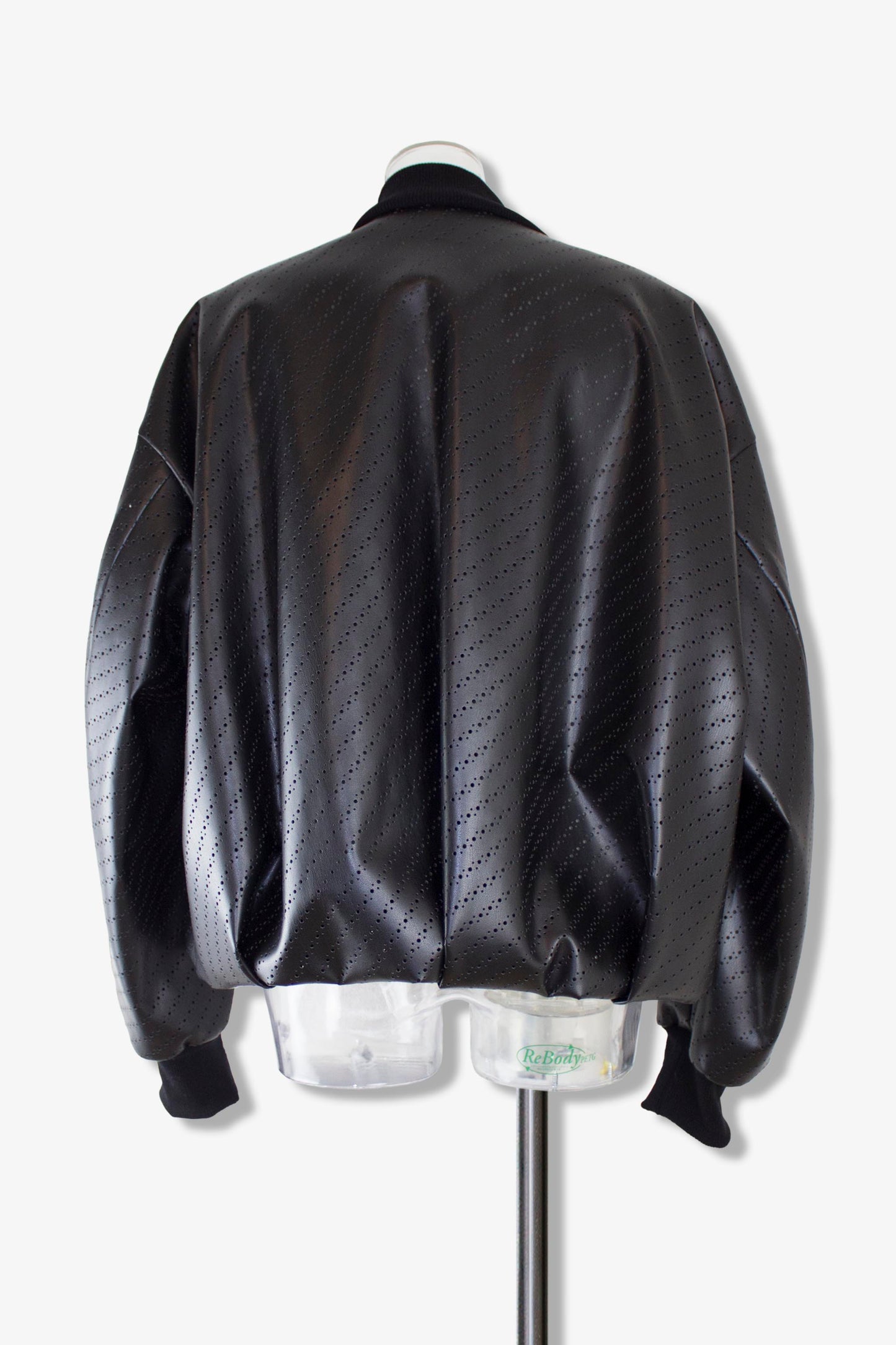 mesh leather baloon MA-1 / black