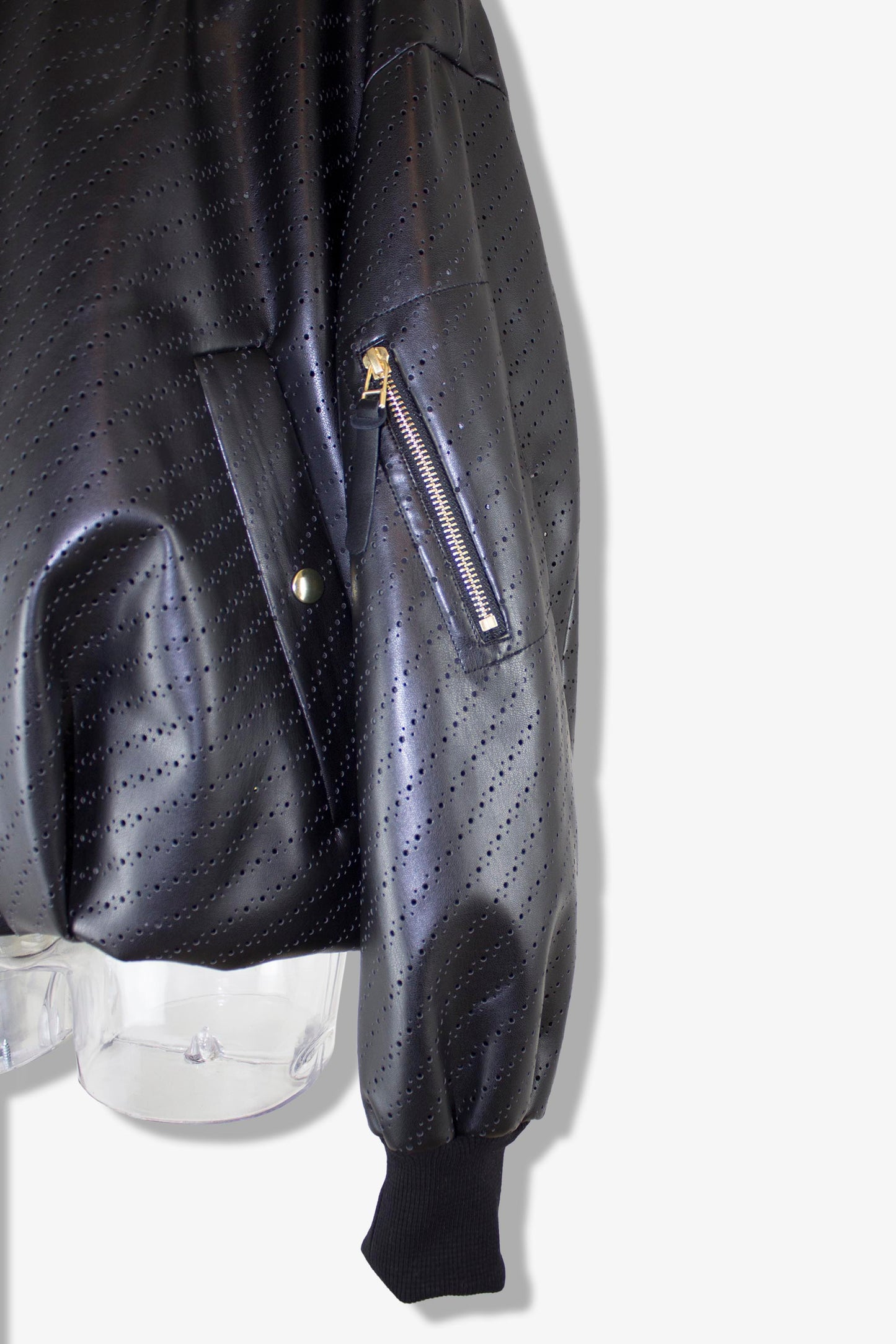 mesh leather baloon MA-1 / black