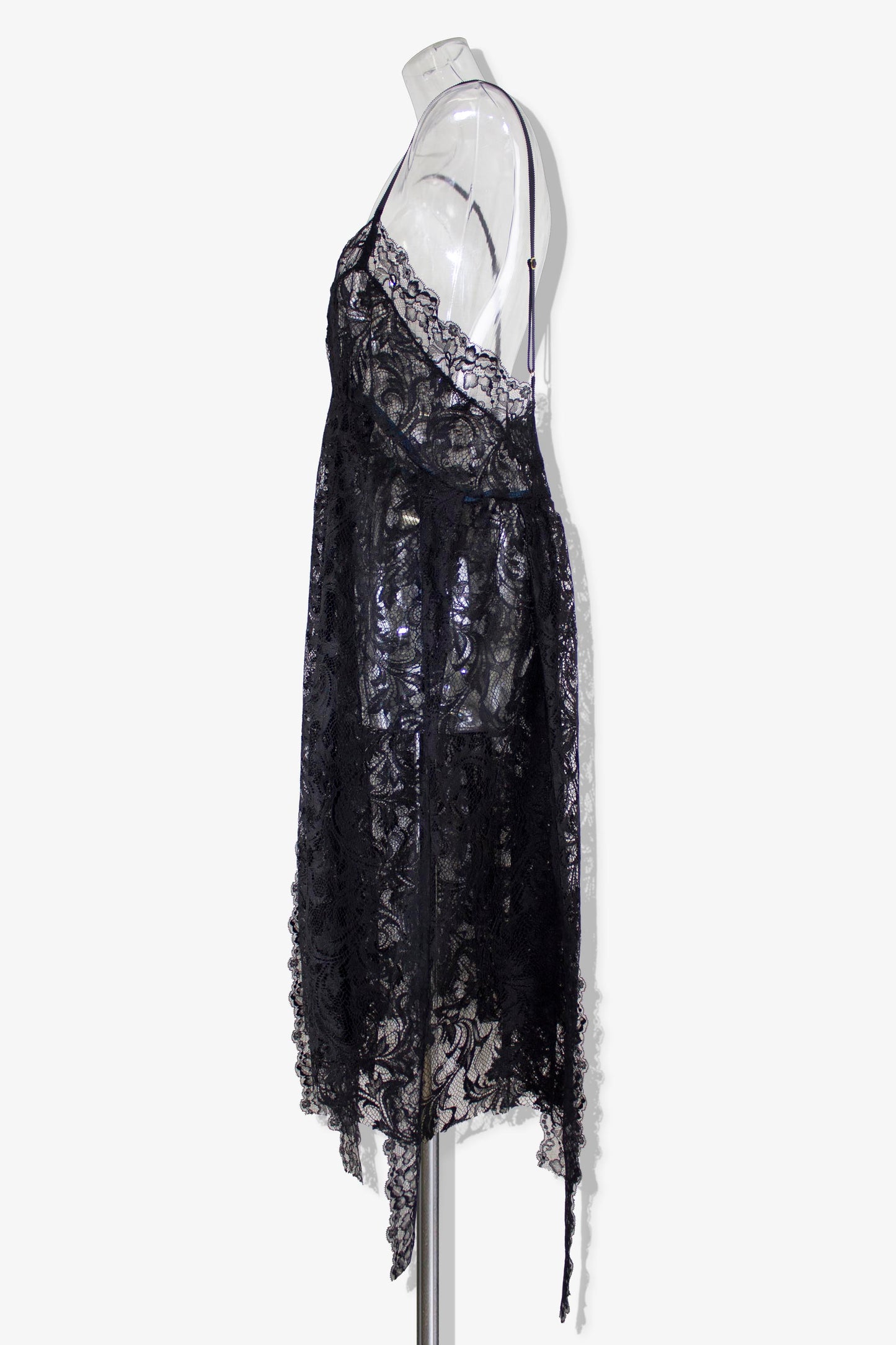 pleats lace cami dress