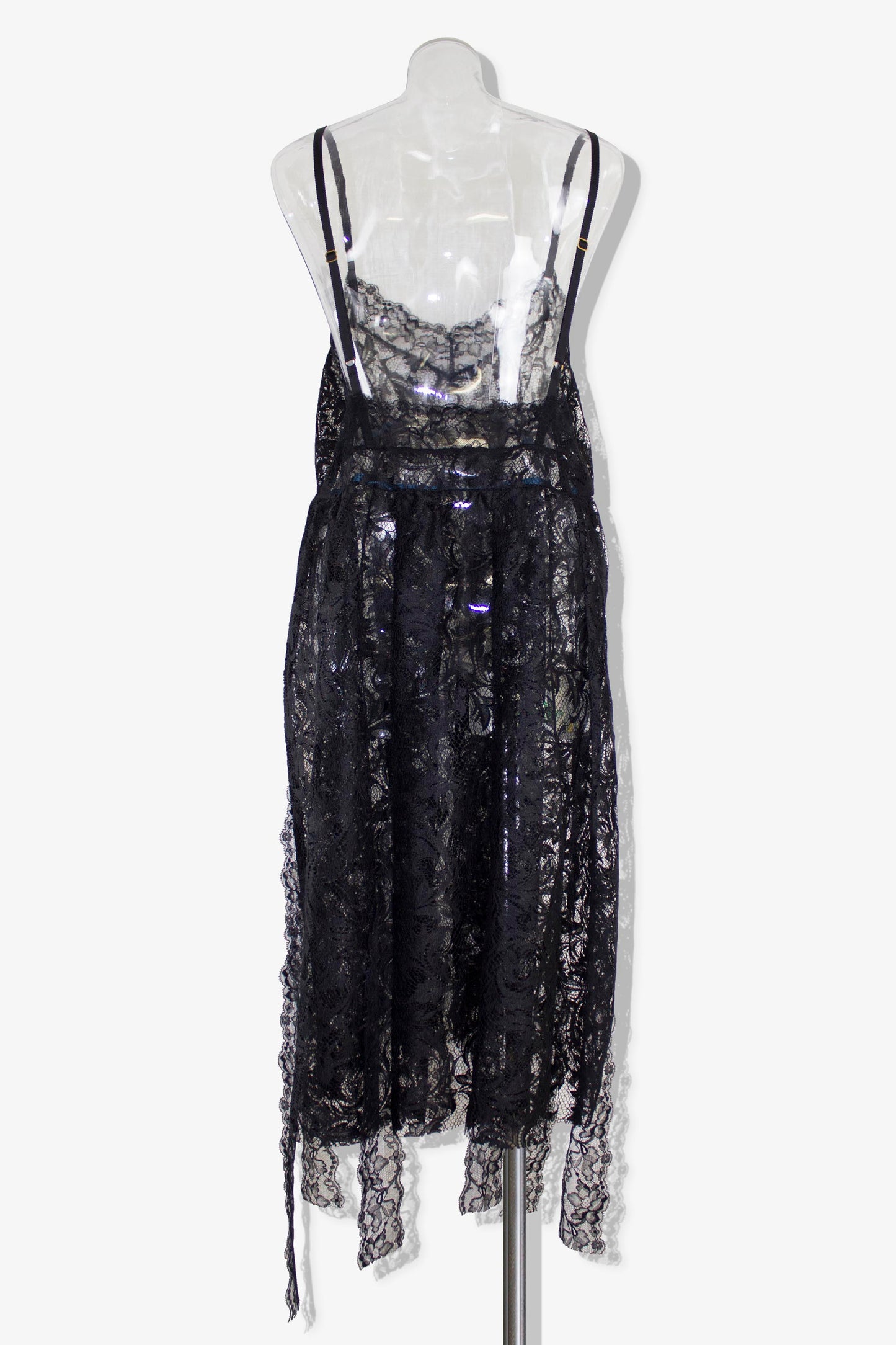 pleats lace cami dress