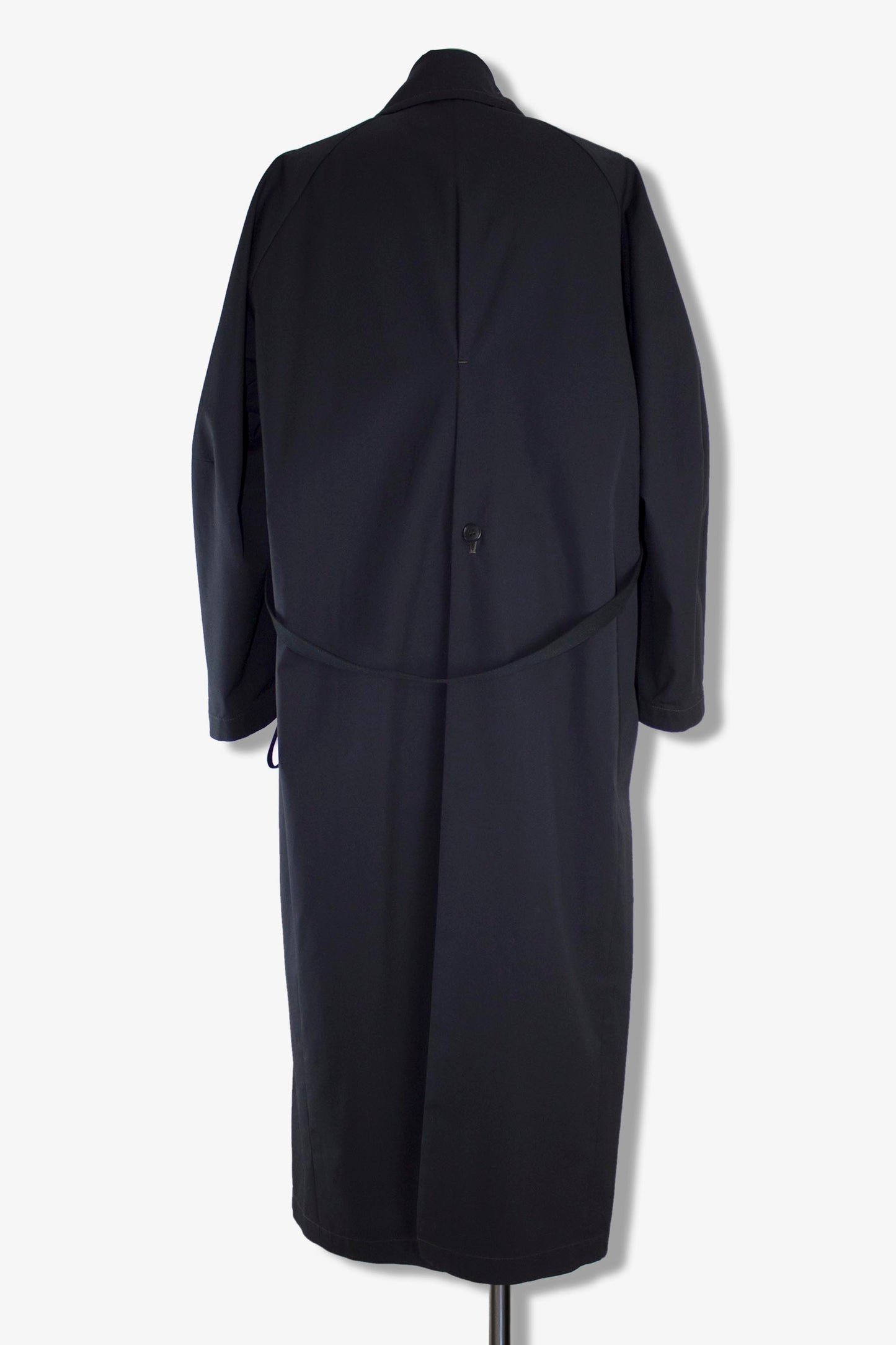 back slit cotton trench coat