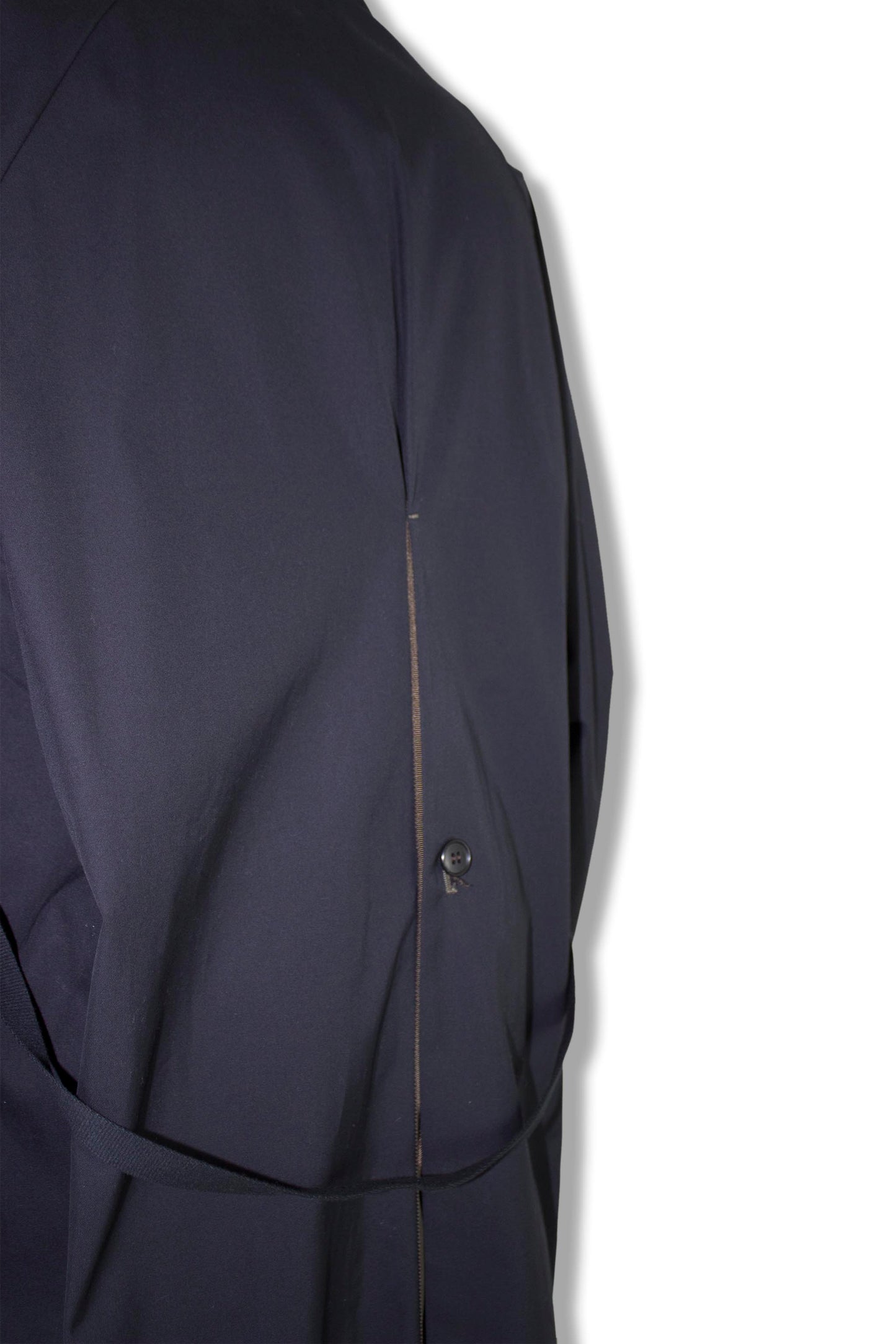 back slit cotton trench coat