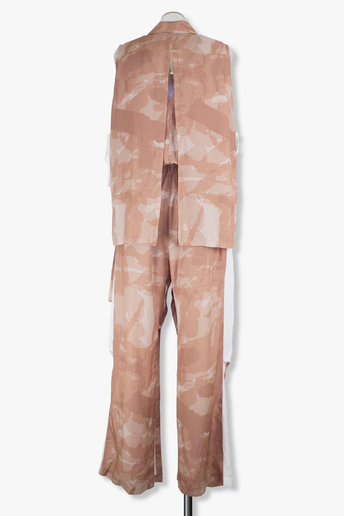 aloha fabric jump suits / pink beige