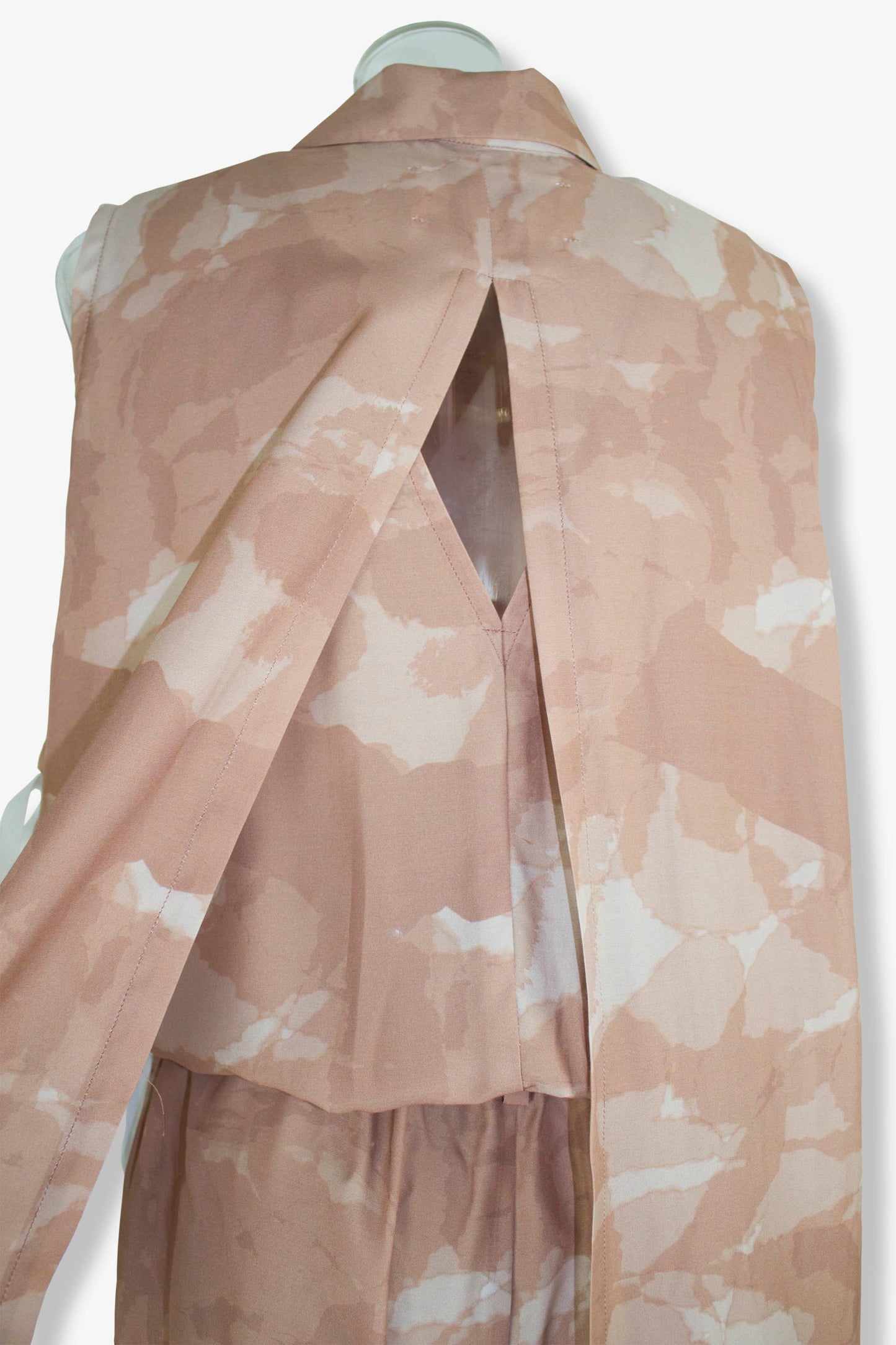 aloha fabric jump suits / pink beige