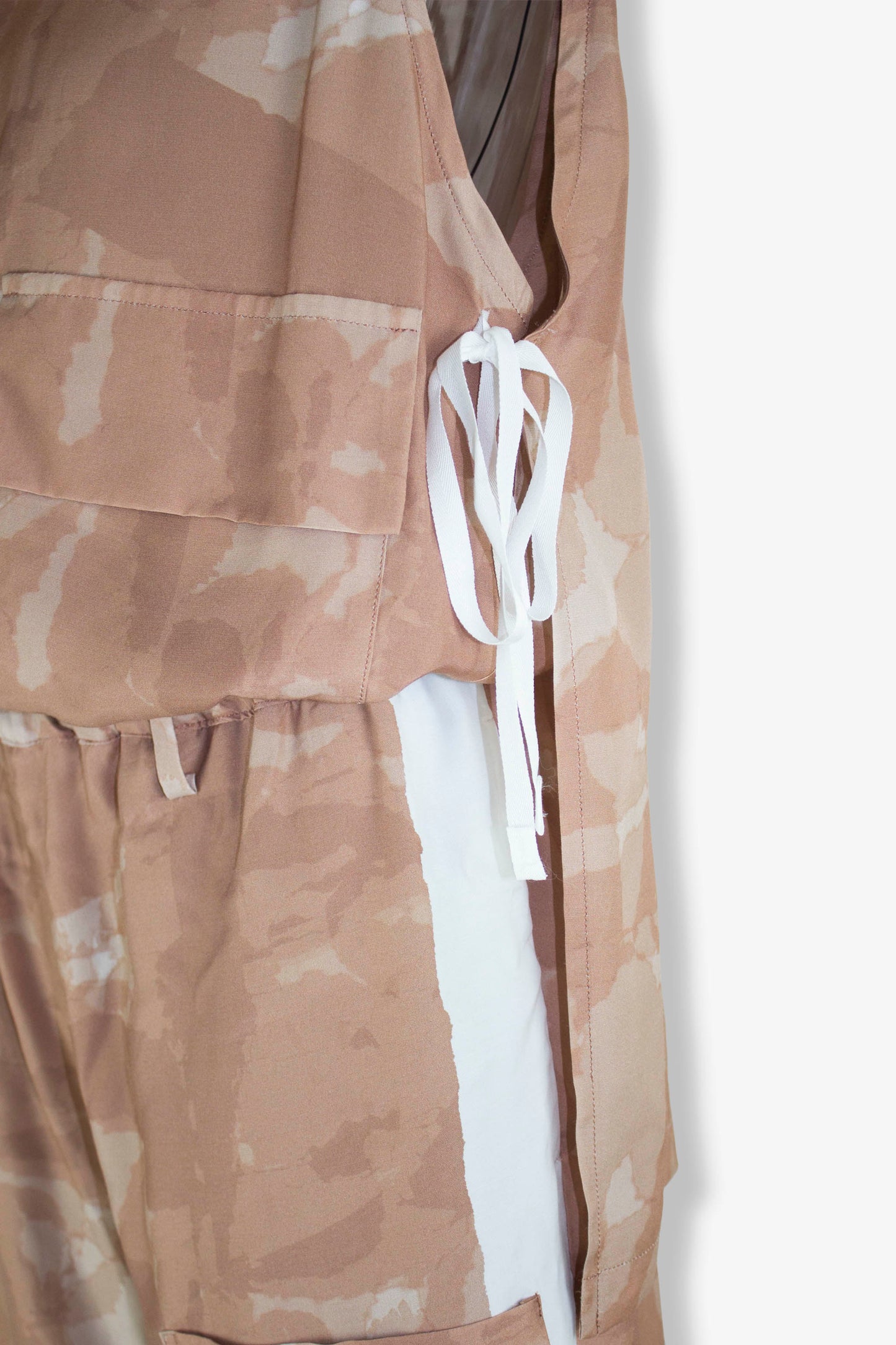 aloha fabric jump suits / pink beige