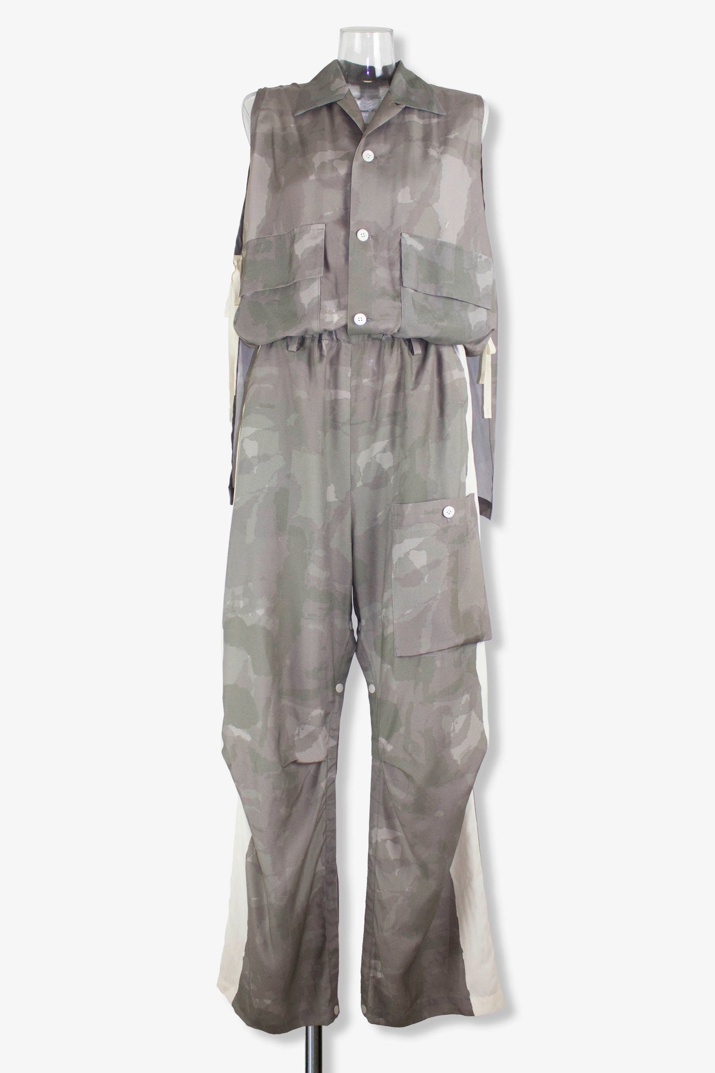 aloha fabric jump suits / khaki