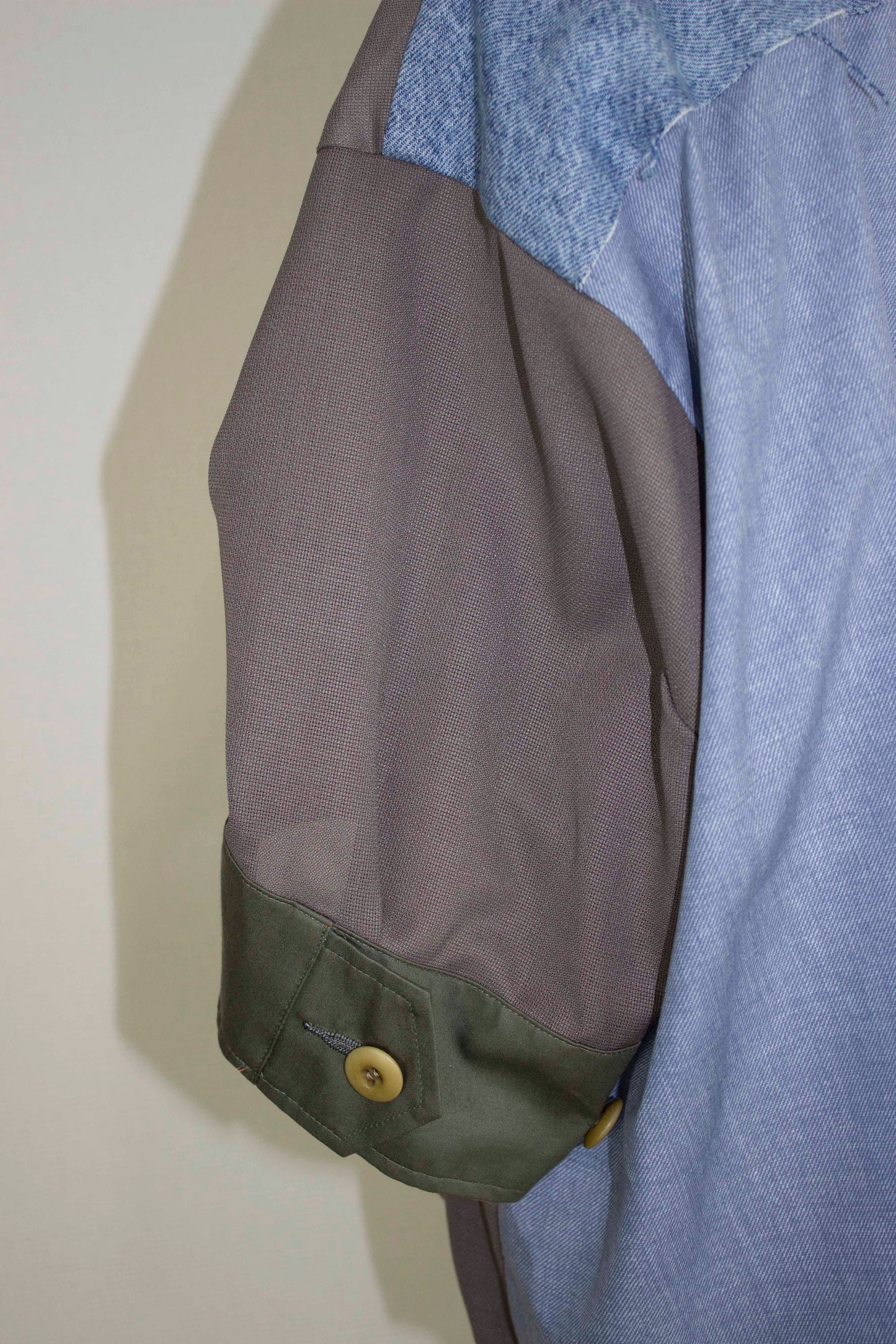 【set up item】half denim suits tops / gray