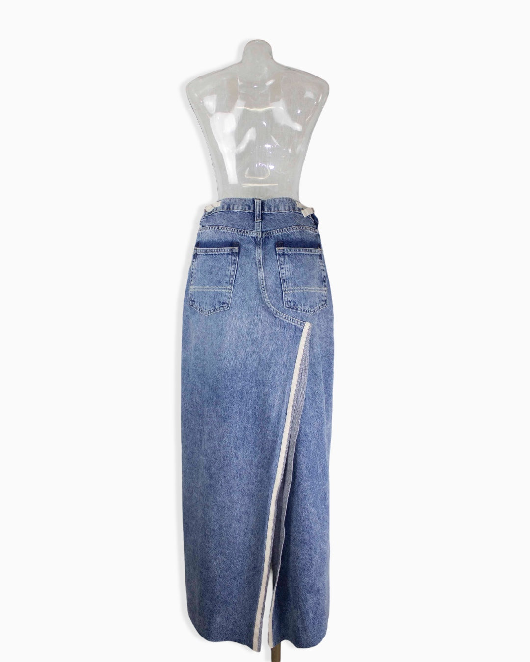 re-make denim skirt / blue