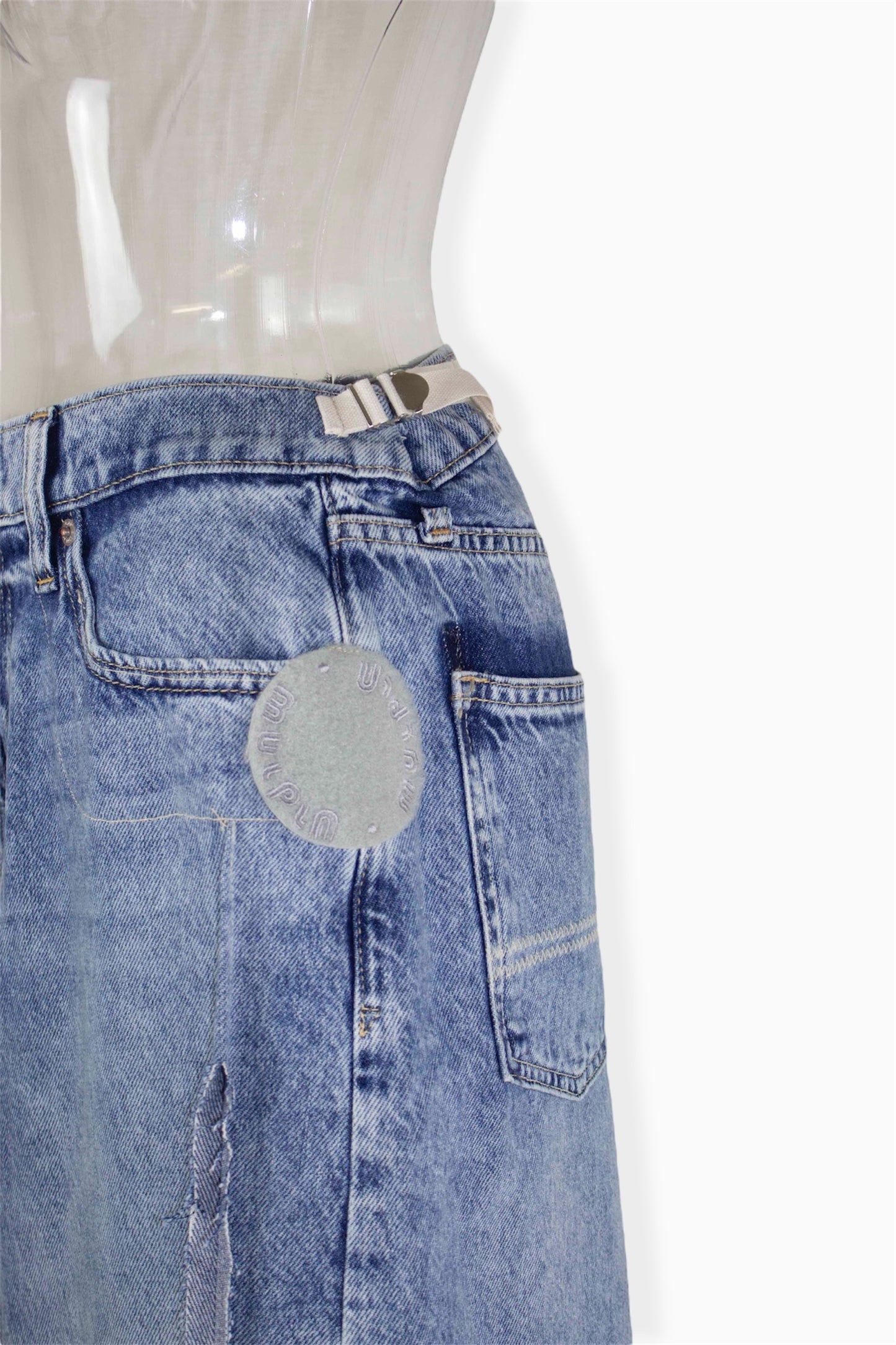re-make denim skirt / blue