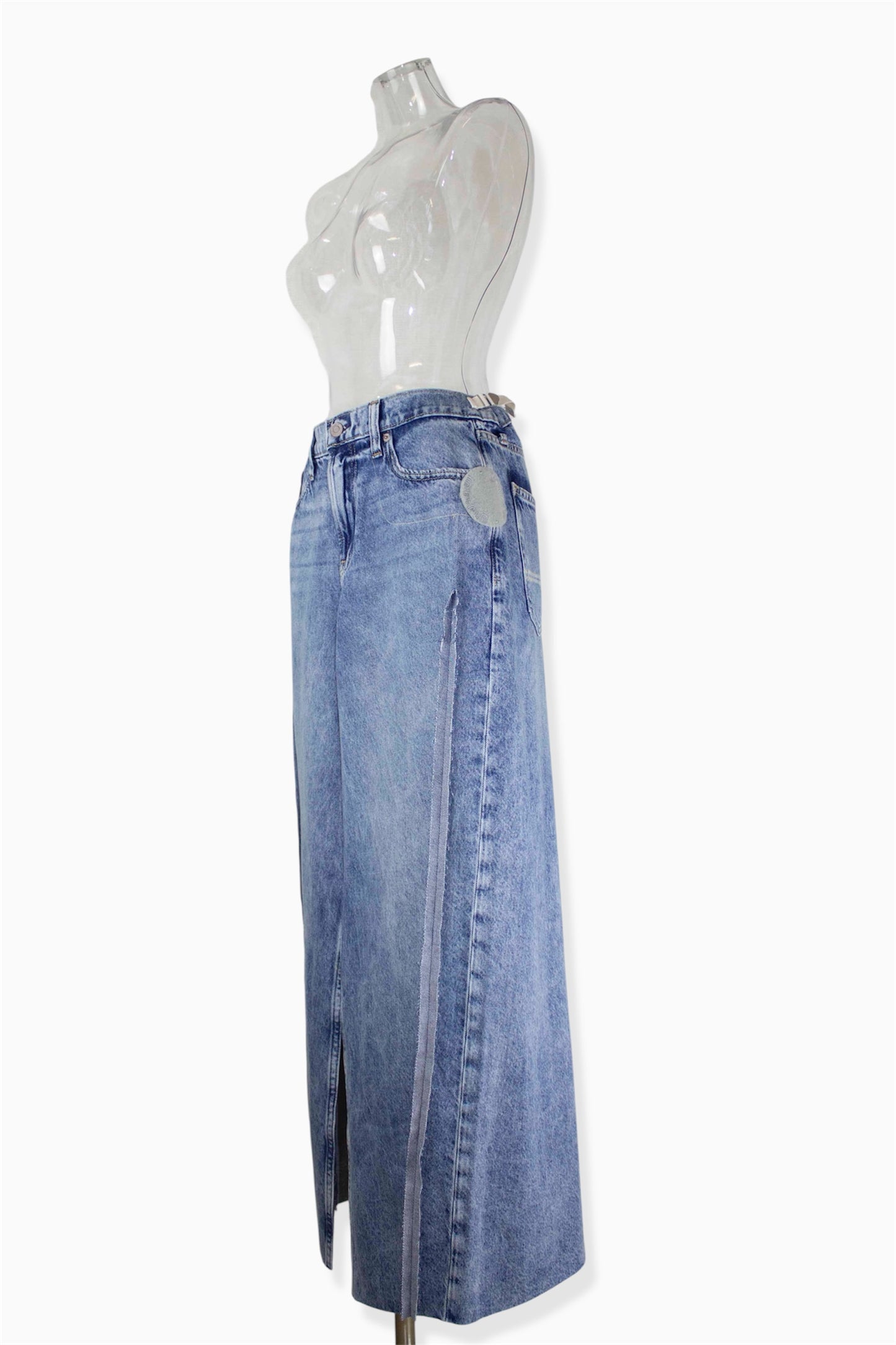 re-make denim skirt / blue