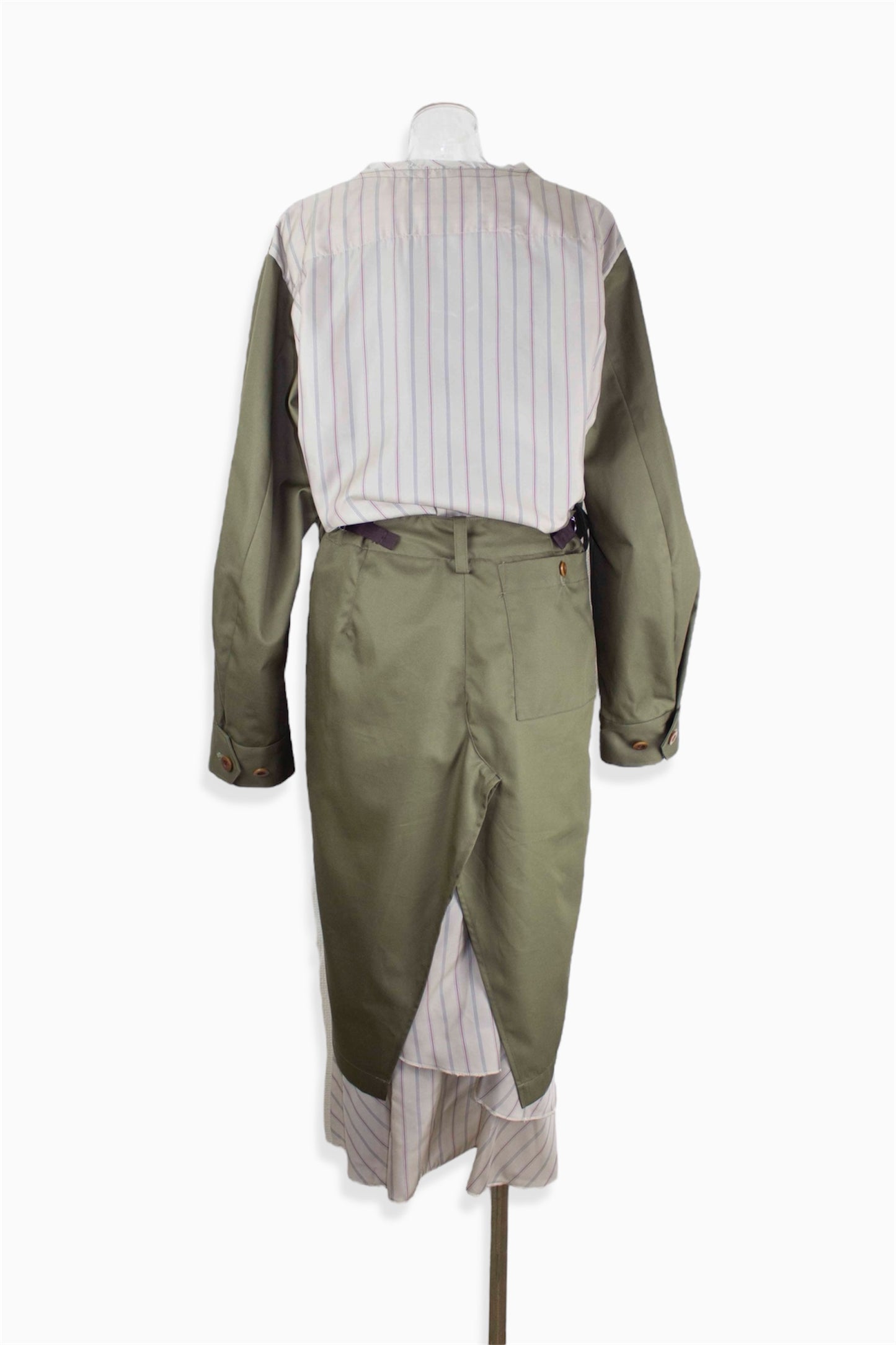 completed stylec cotton dress / khaki