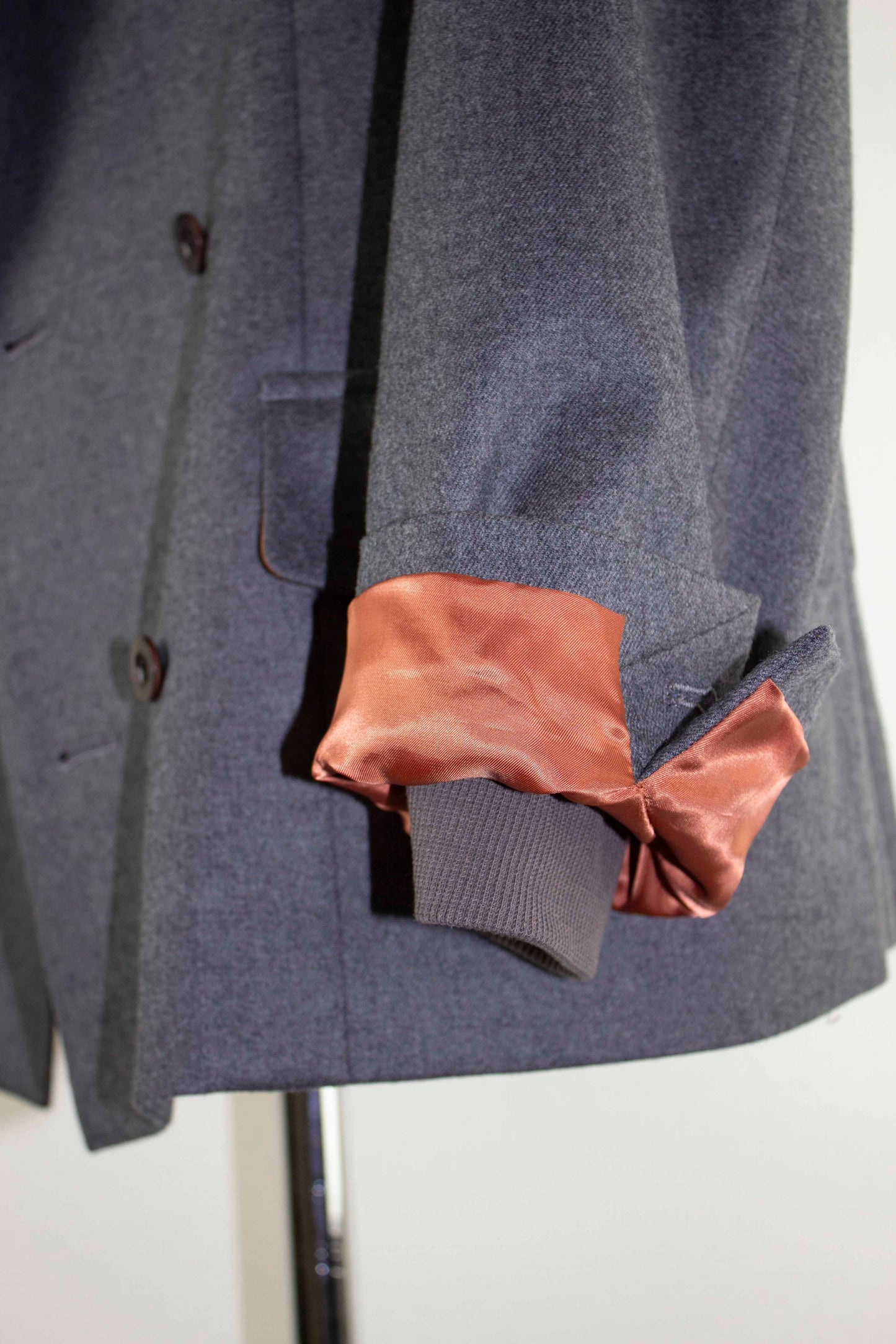 tucked wool jacket / gray