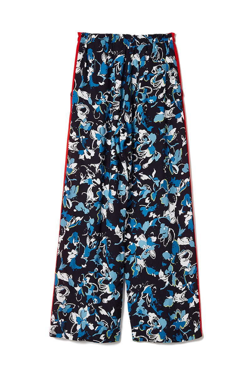 rayon aloha track pants  / navy