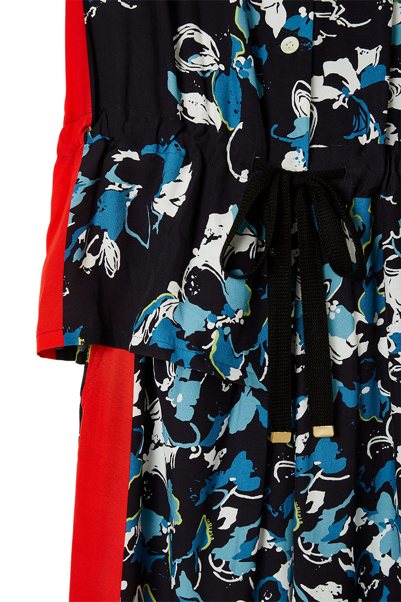 【completed style】aloha fabric jump suits / navy