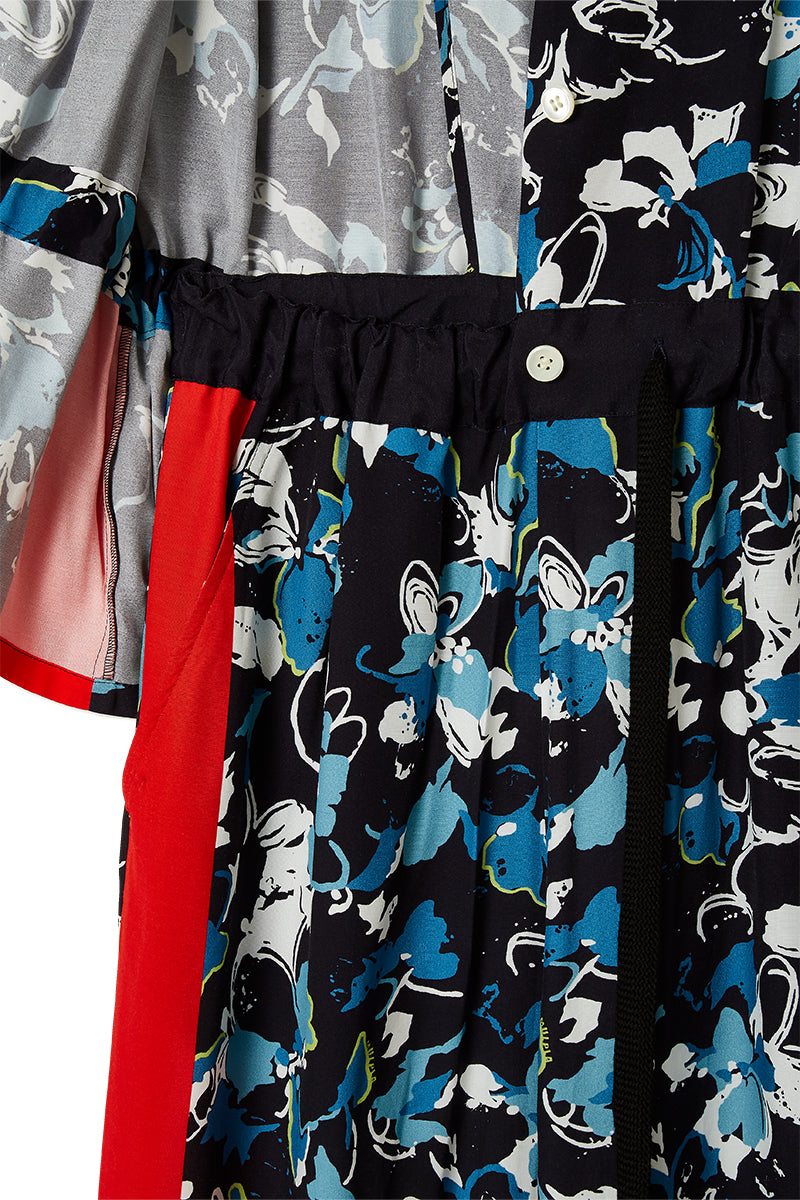 【completed style】aloha fabric jump suits / navy