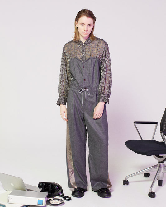 wool  completed style jump suits  / gray