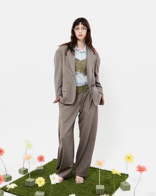 【set up item】cargo slacks pants ／ gray