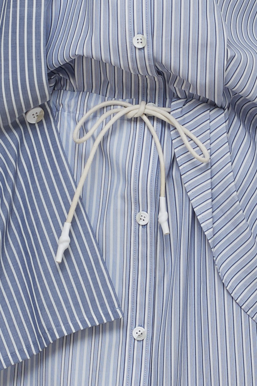 【completed style】 docking shirts dress  / blue