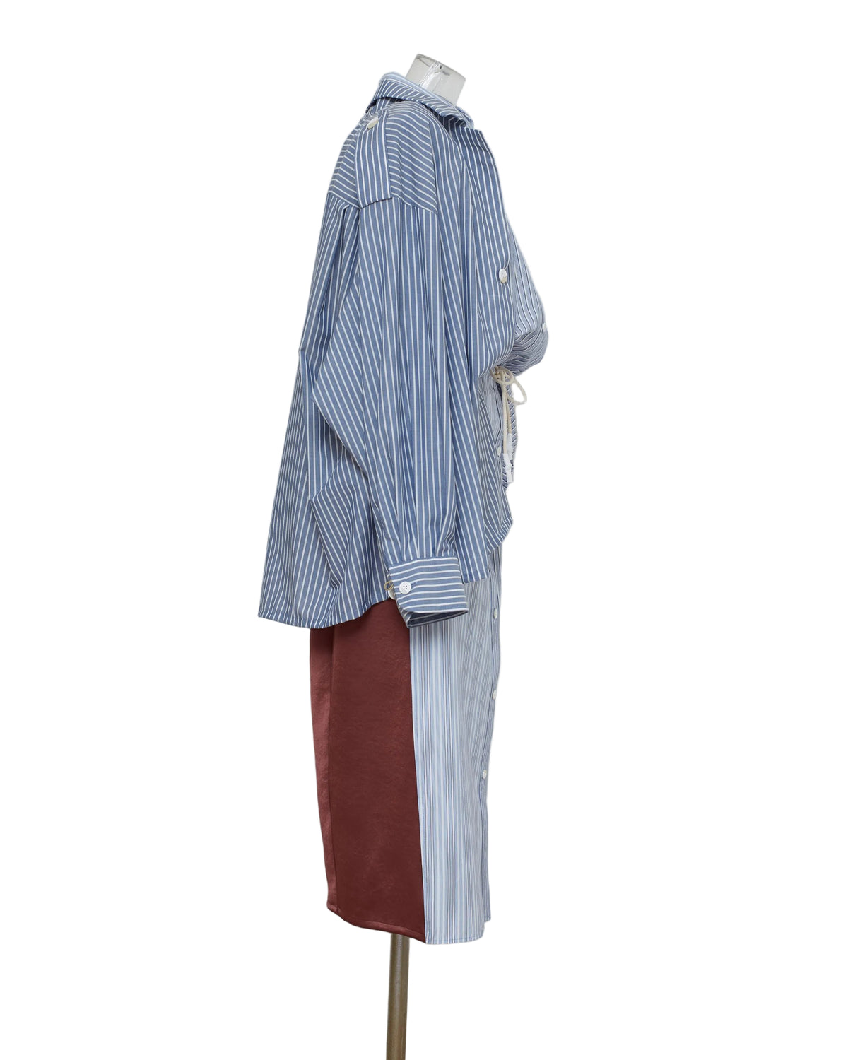 【completed style】 docking shirts dress  / blue