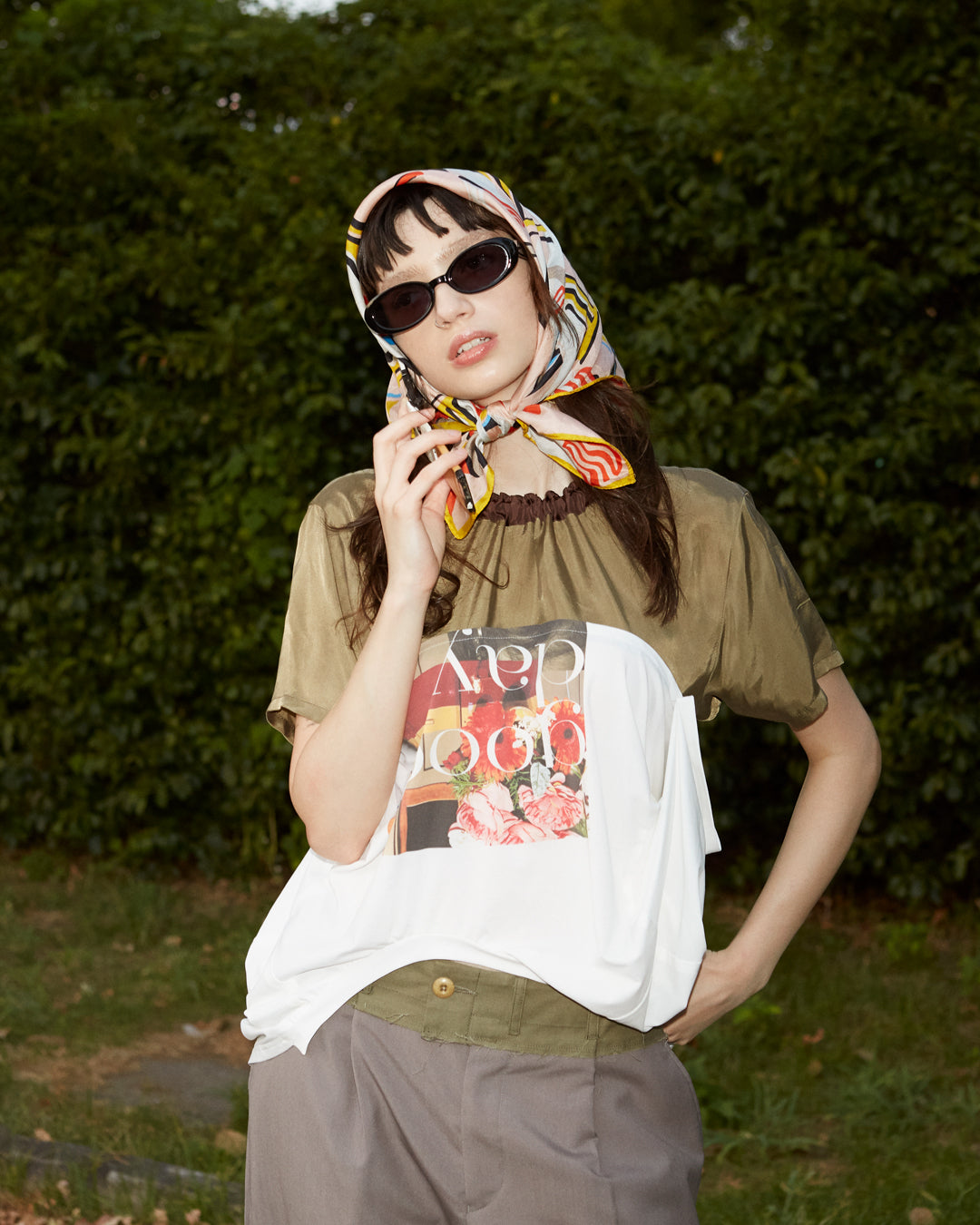 docking print tee / white