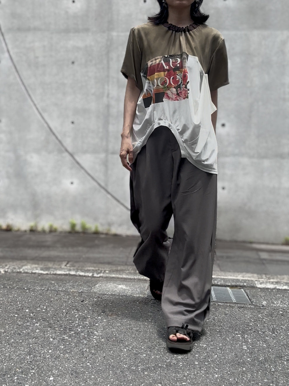 docking print tee / white