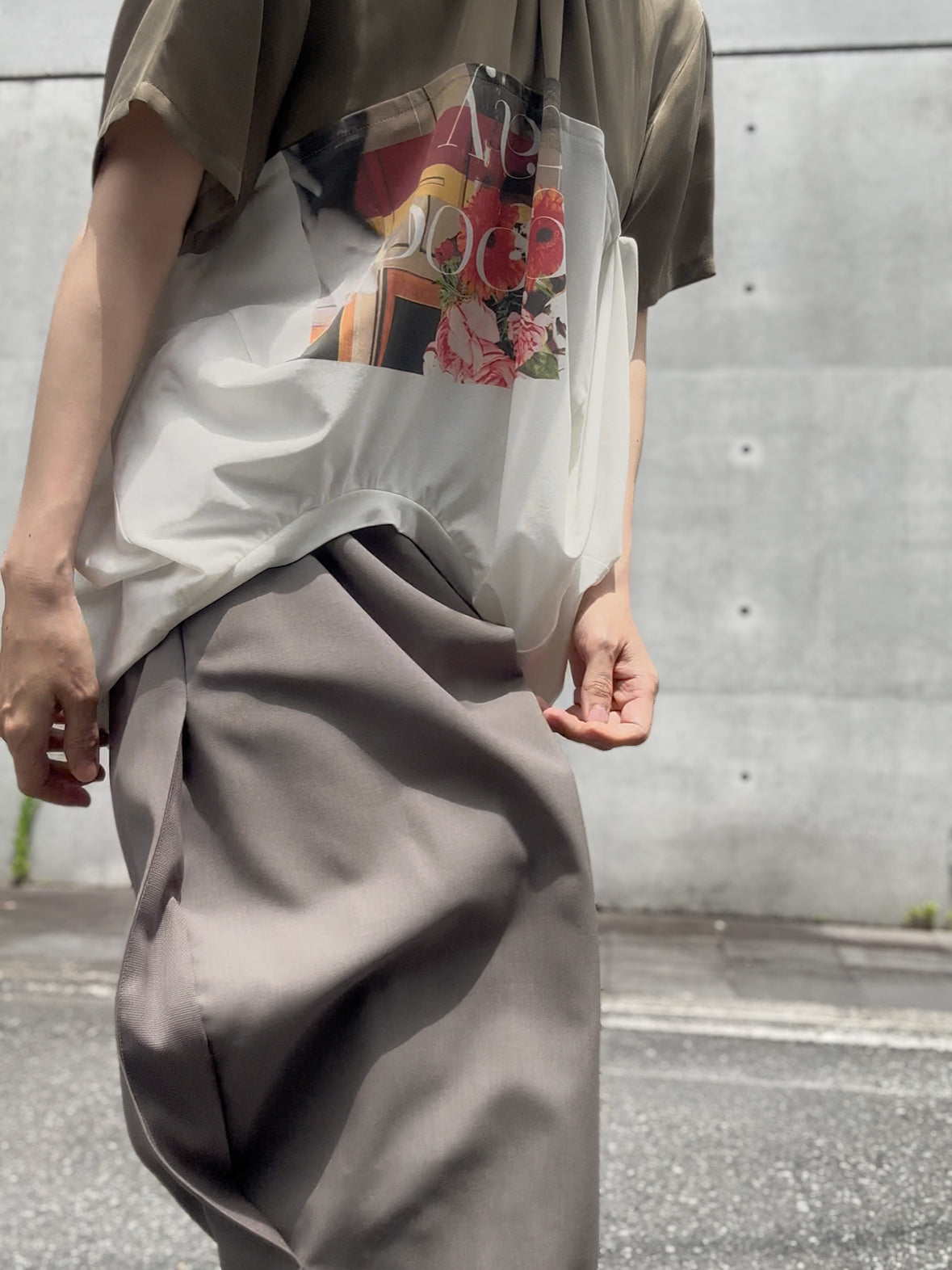 docking print tee / white