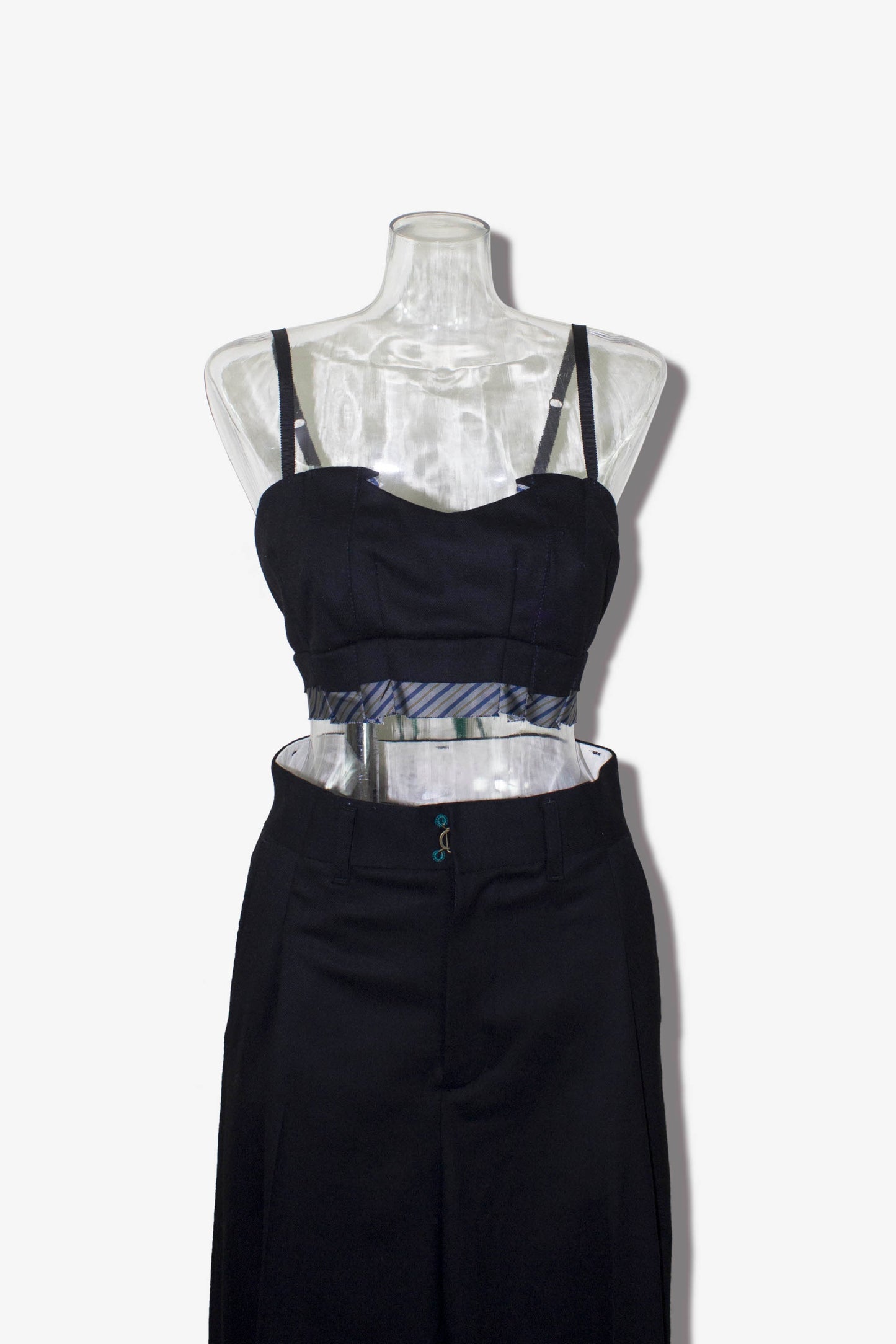 23W-B02-Y tacked bustier / black