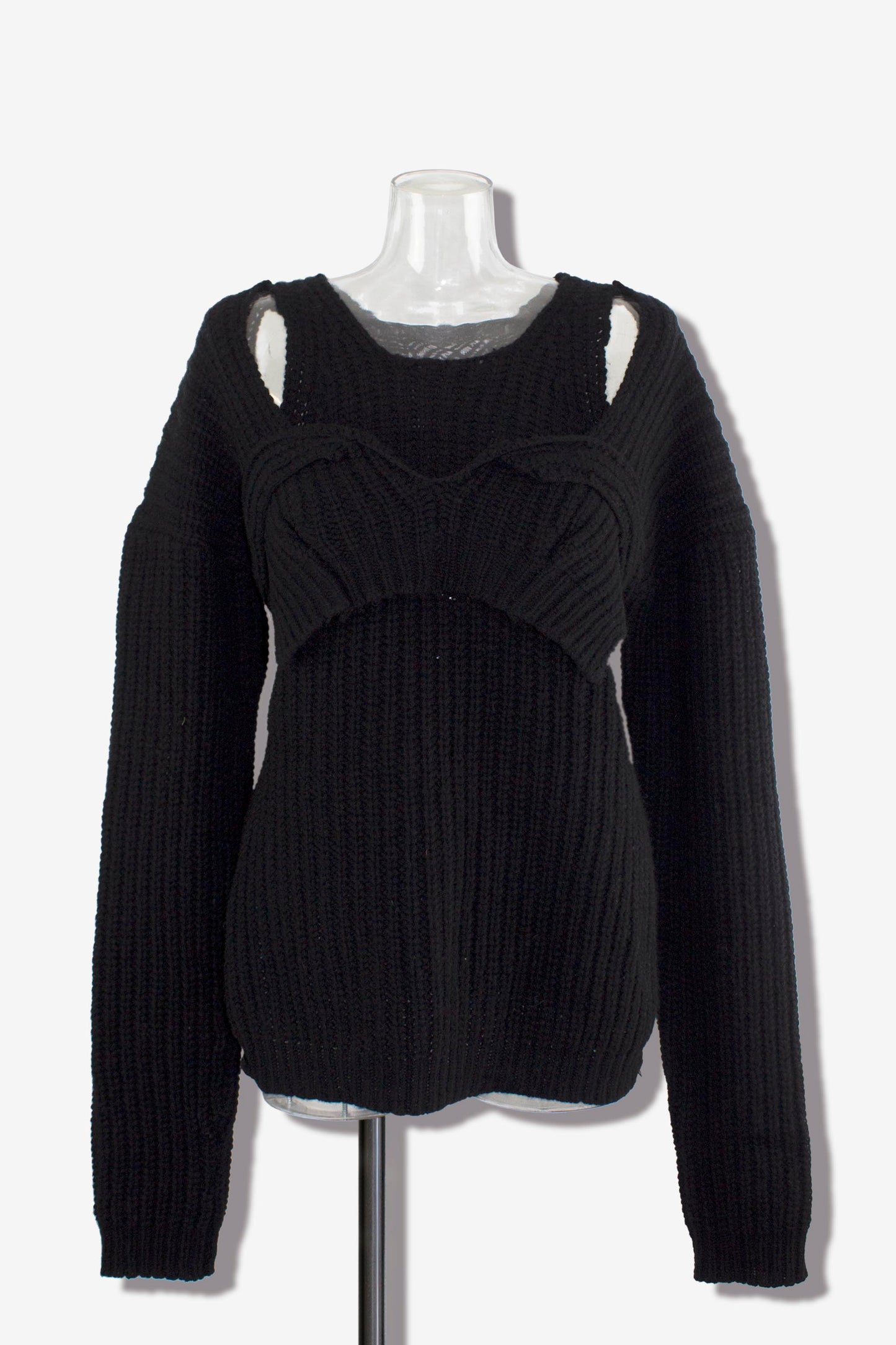 bustier knit / black