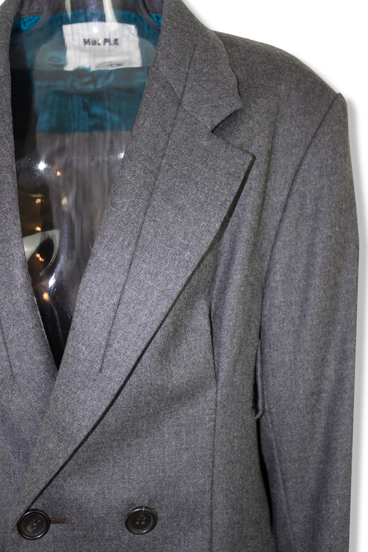 tacked wool jacket / gray