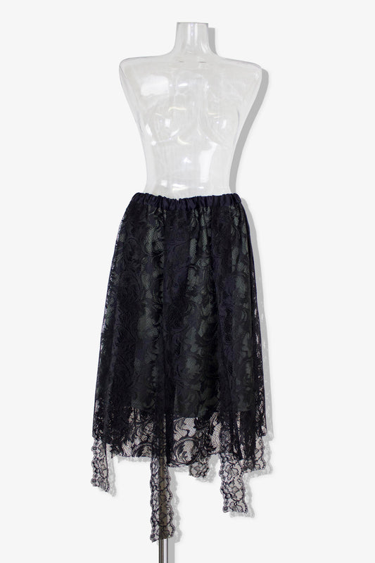 pleats lace skirt