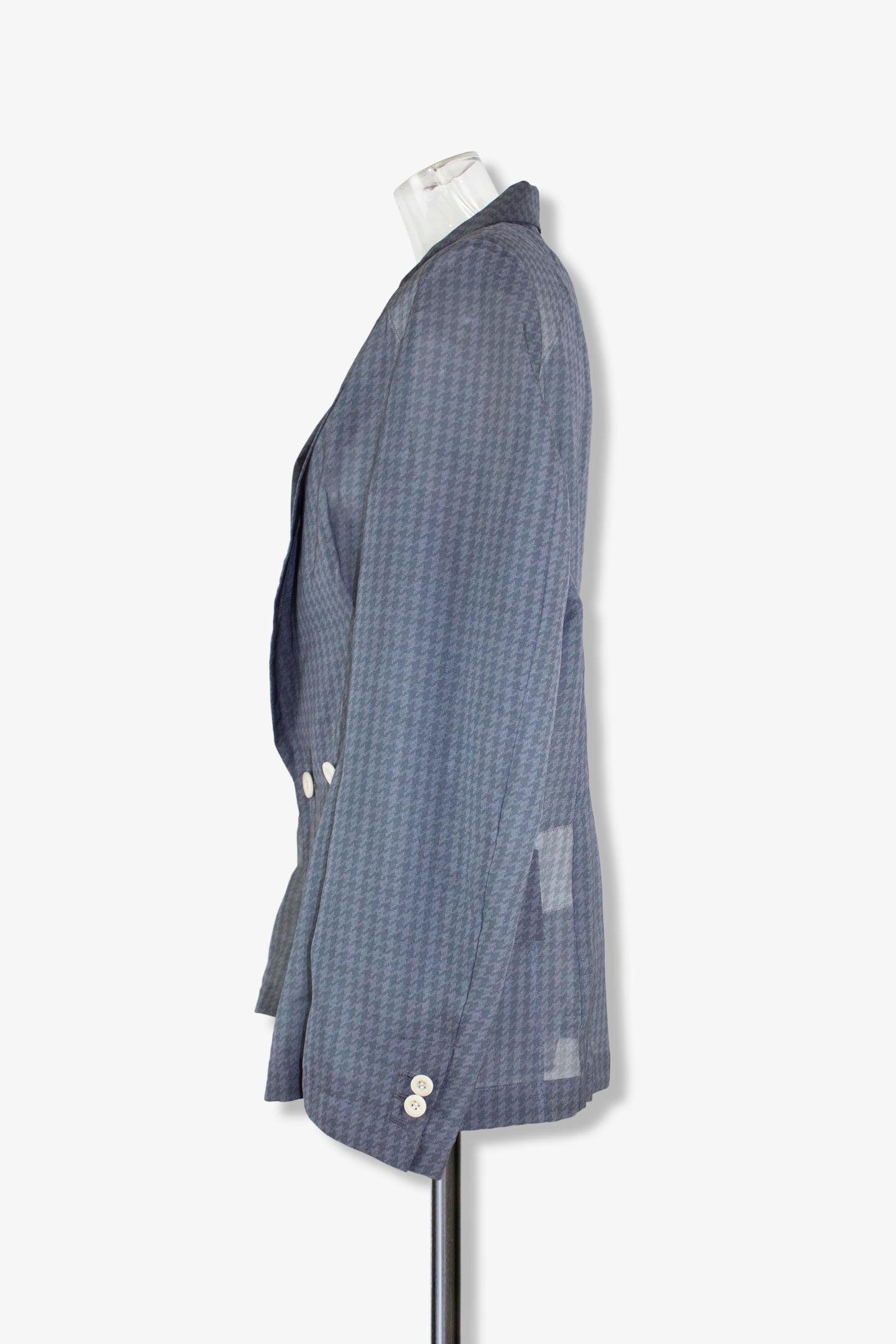 see through tuck jacket / houndstooth