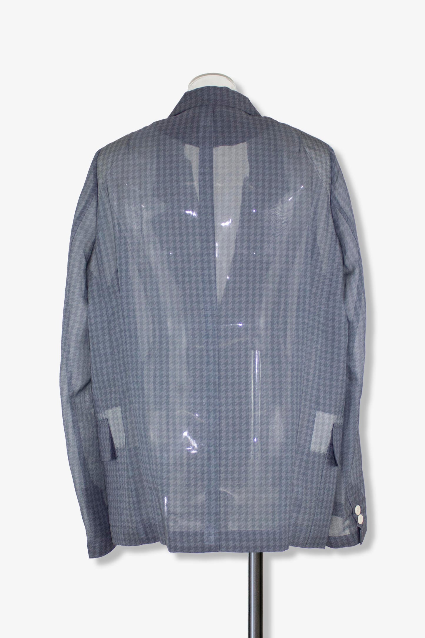 see through tuck jacket / houndstooth