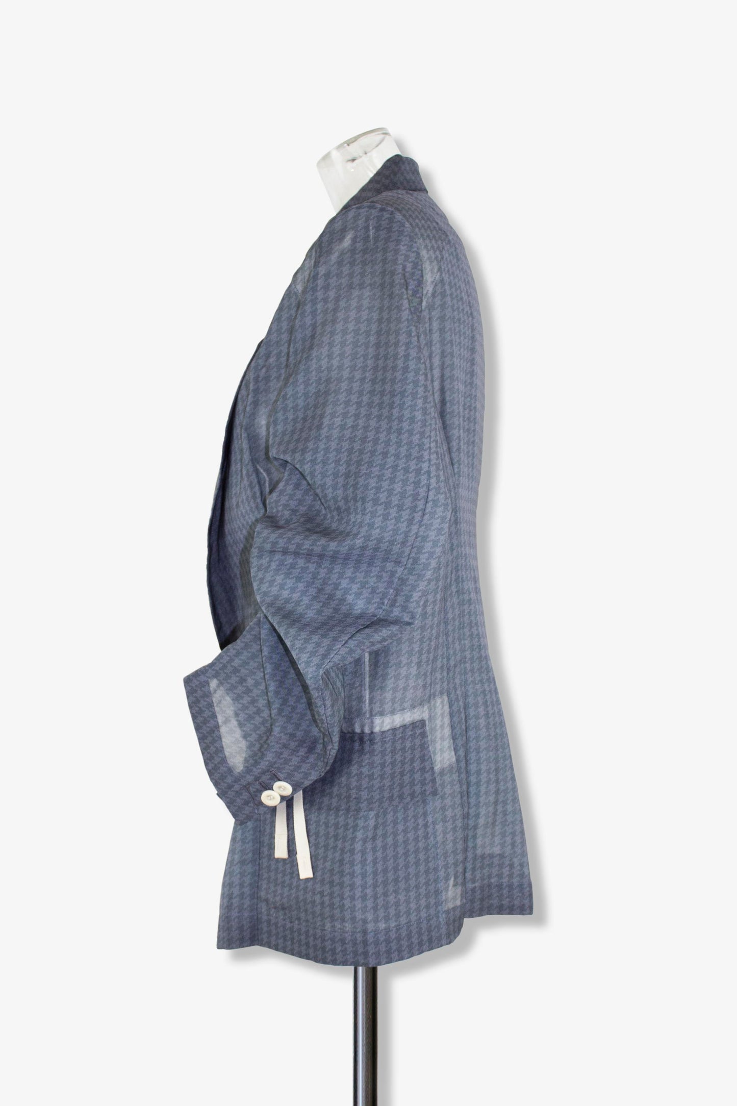 see through tuck jacket / houndstooth