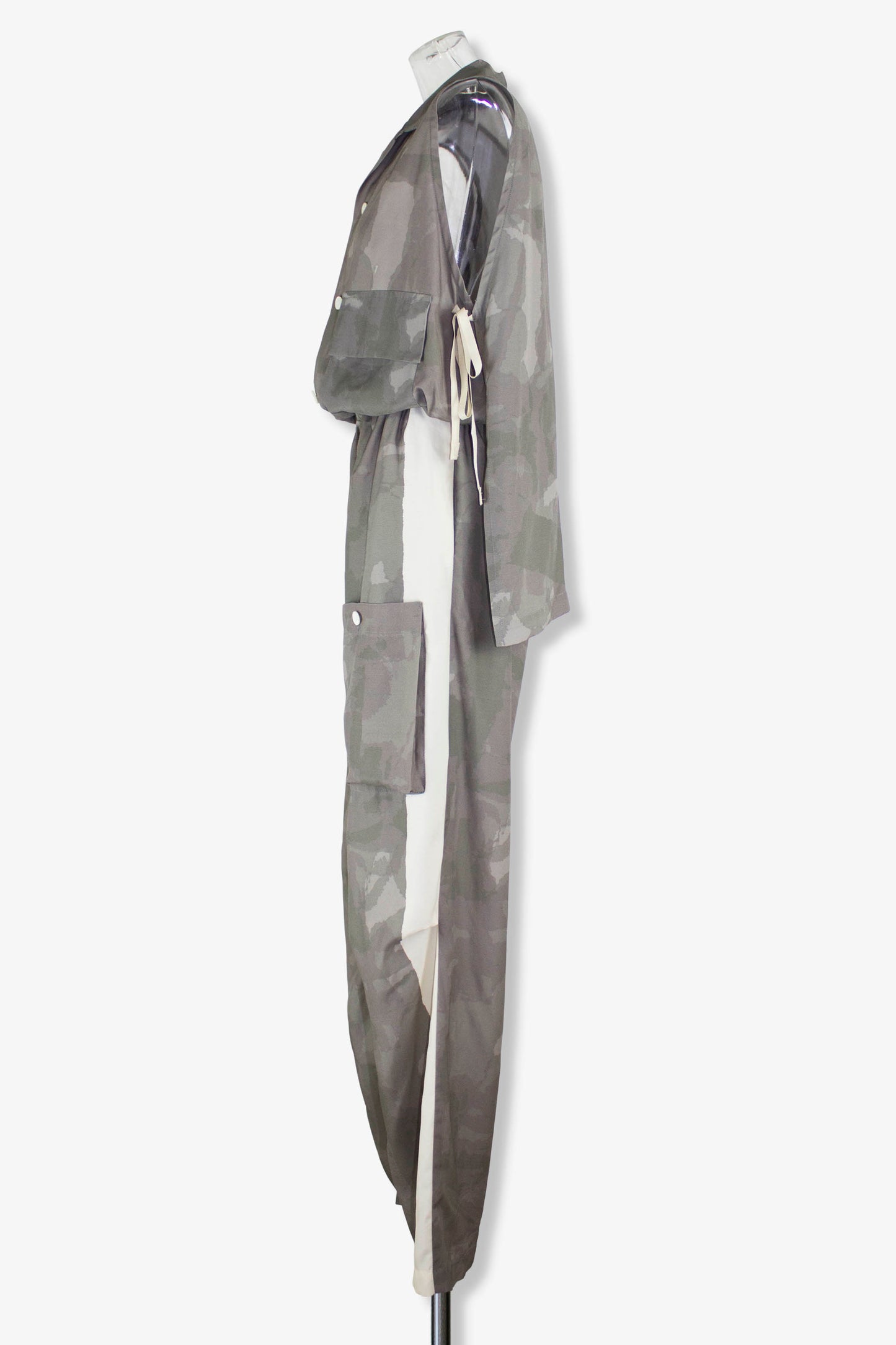 aloha fabric jump suits / khaki
