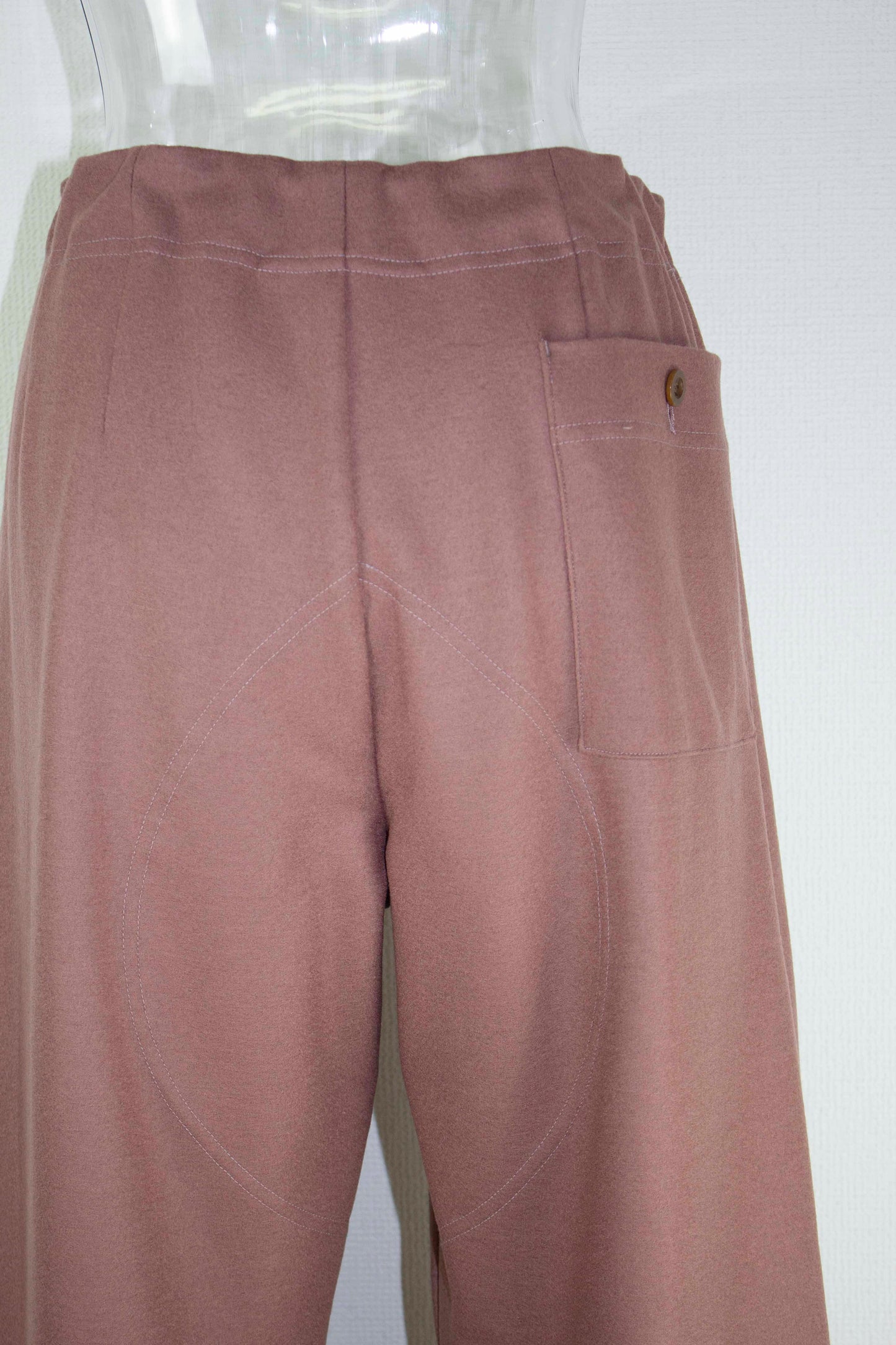 【set up item】side pleats relax wool pants / dusty pink