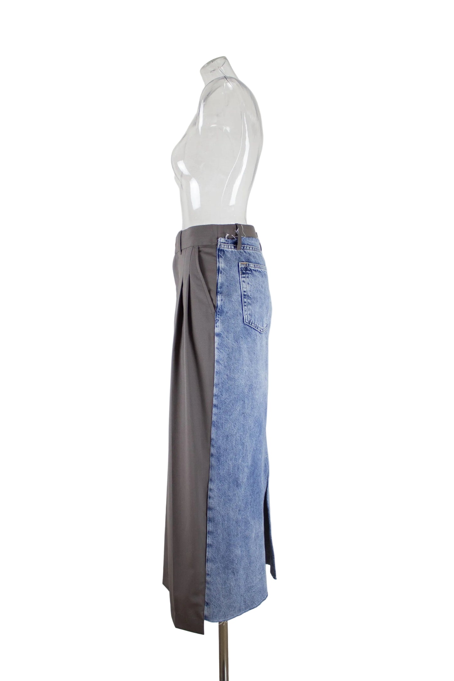 【set up item】half denim suits skirt ／ gray